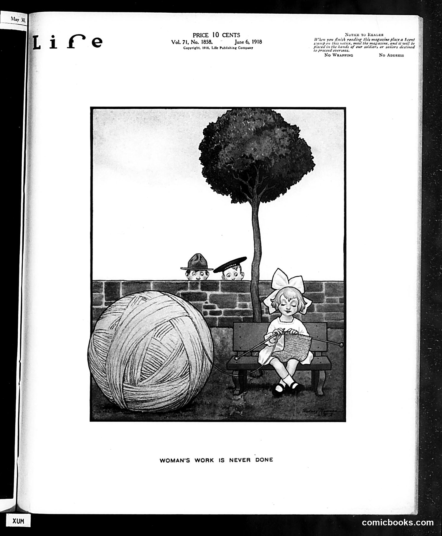 Life — June 6, 1918 — page 1: Life, 1918-06-06