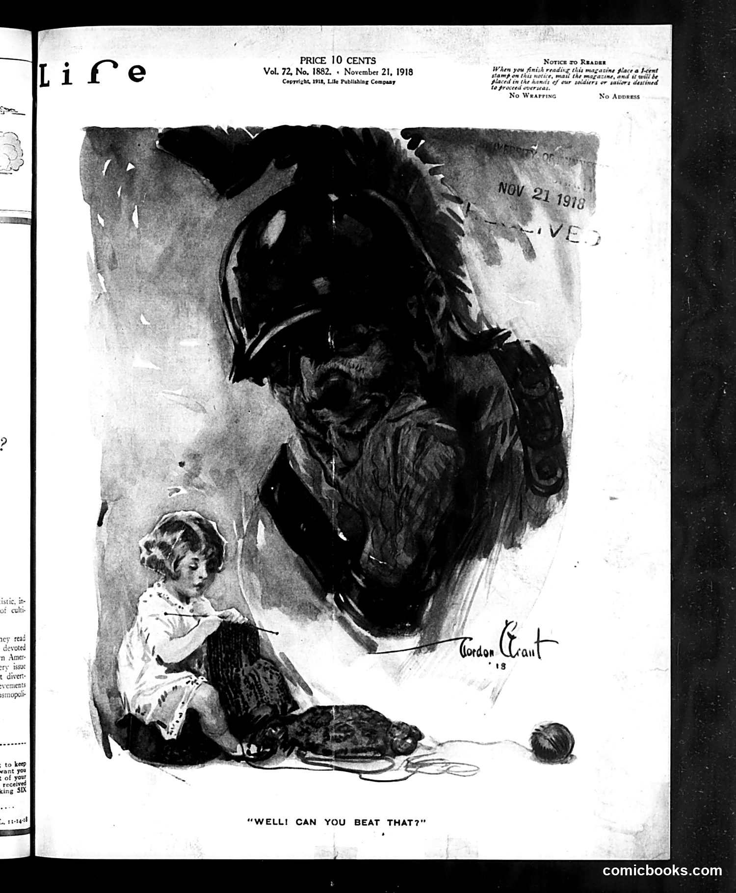 Life — November 21, 1918 — page 1: Life, 1918-11-21