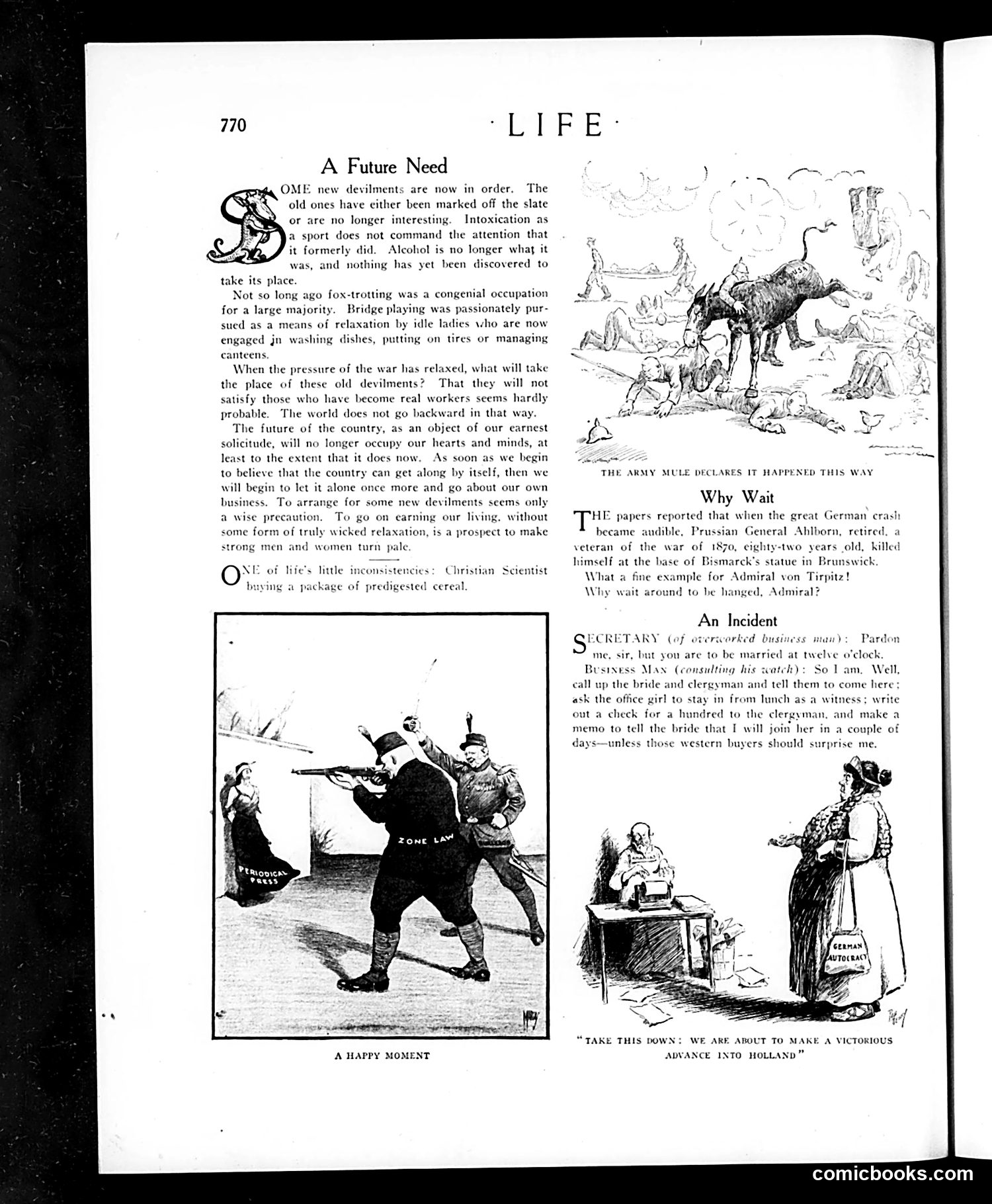 Life — November 28, 1918 — page 6: Life, 1918-11-28