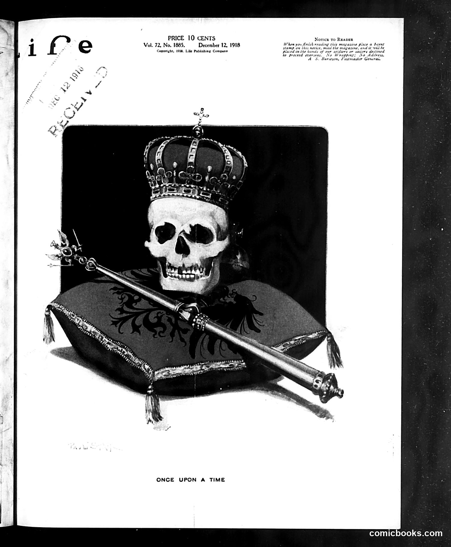 Life — December 12, 1918 — page 1: Life, 1918-12-12