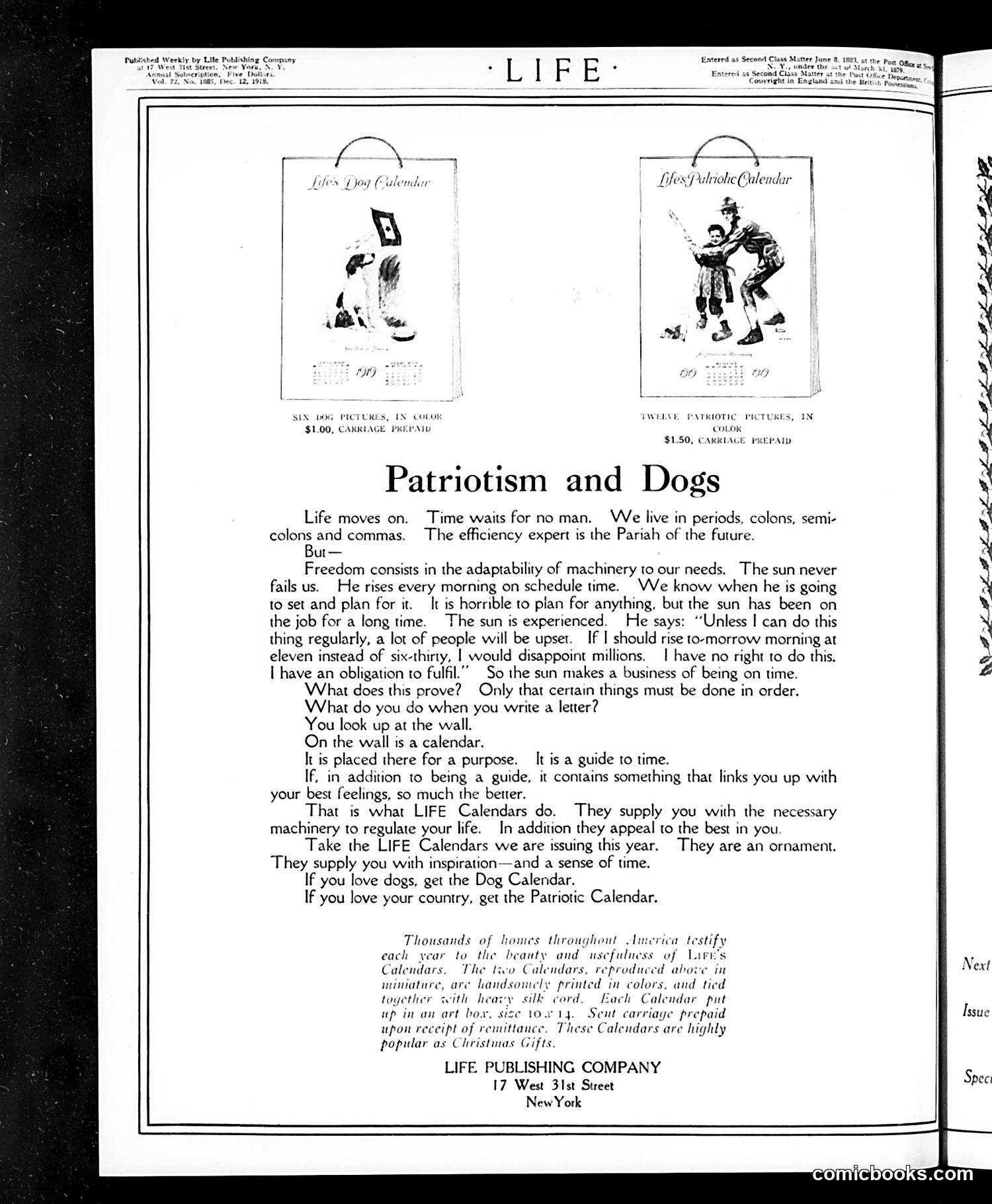 Life — December 12, 1918 — page 2: Life, 1918-12-12