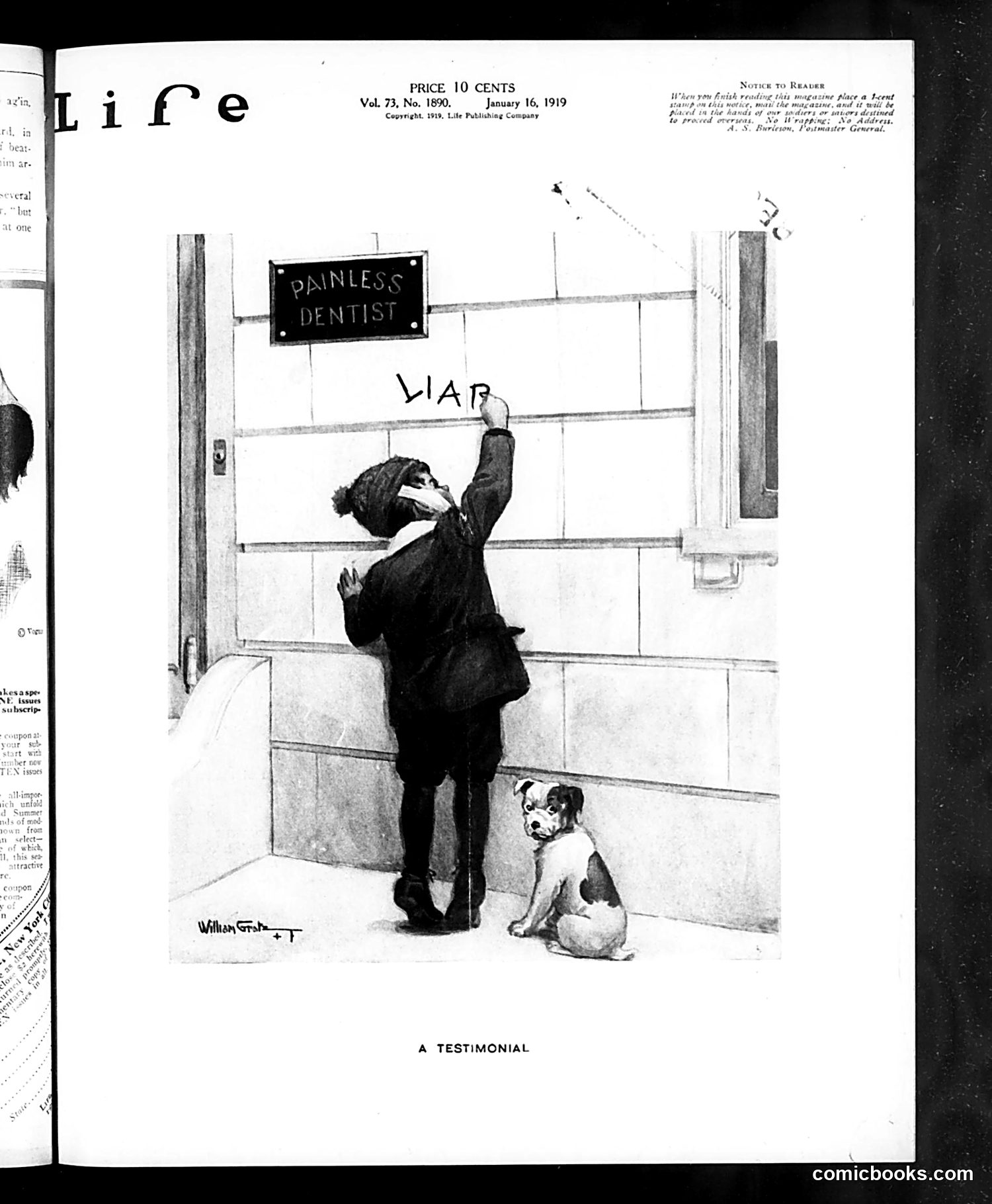 Life — January 16, 1919 — page 1: Life, 1919-01-16
