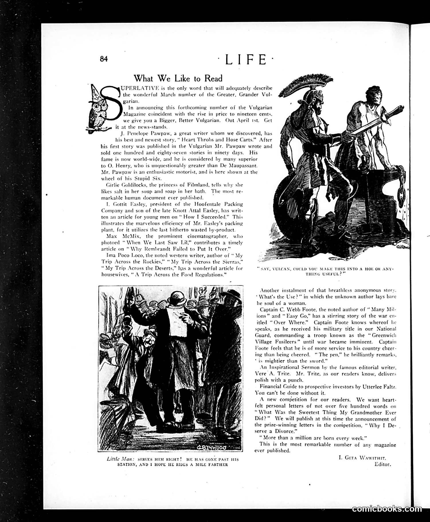Life — January 16, 1919 — page 12: Life, 1919-01-16