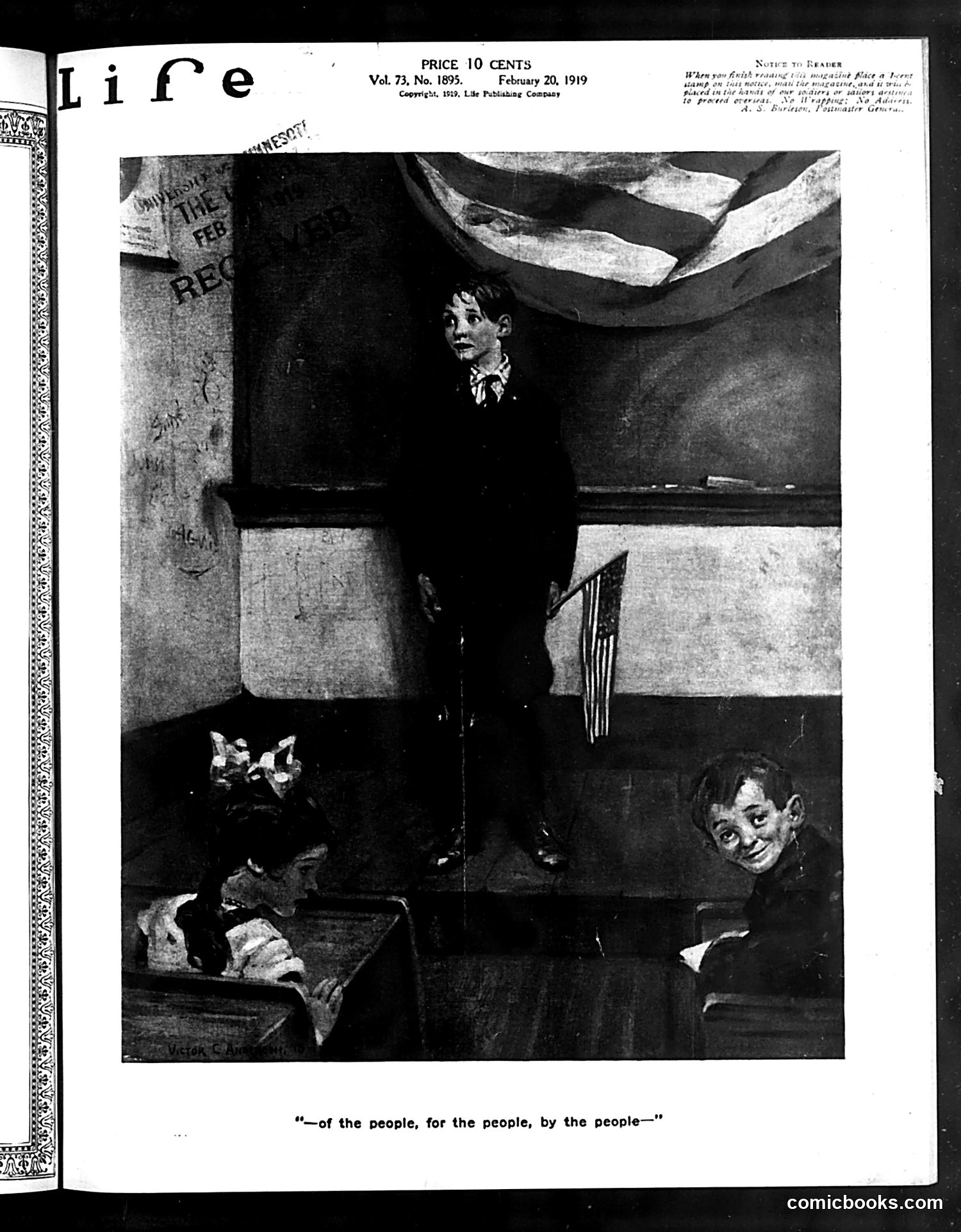 Life — February 20, 1919 — page 1: Life, 1919-02-20