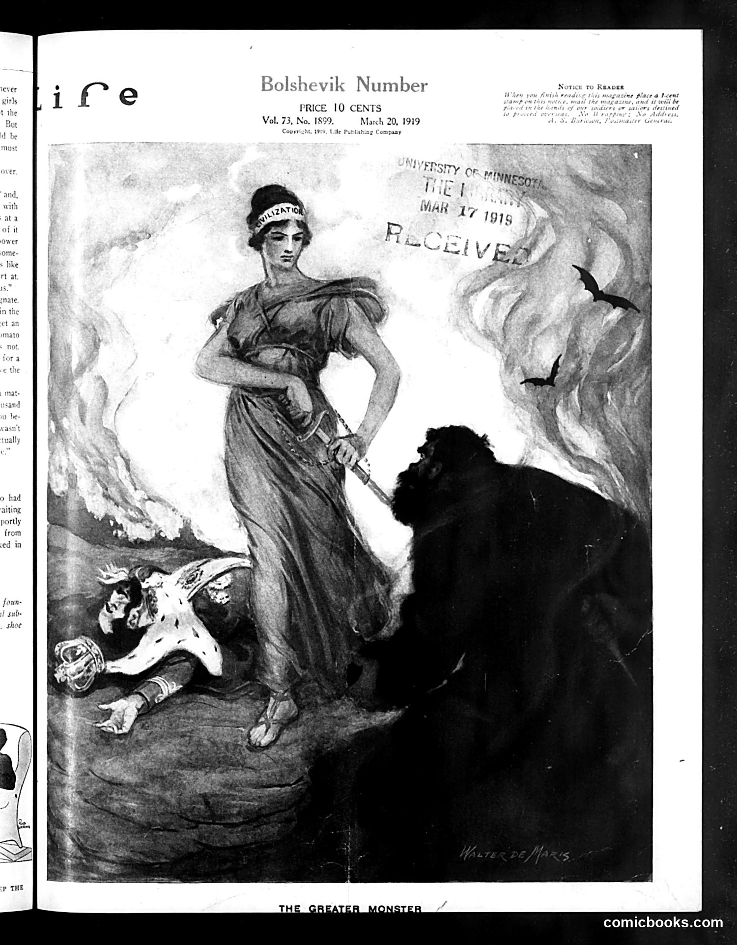 Life — March 20, 1919 — page 1: Life, 1919-03-20