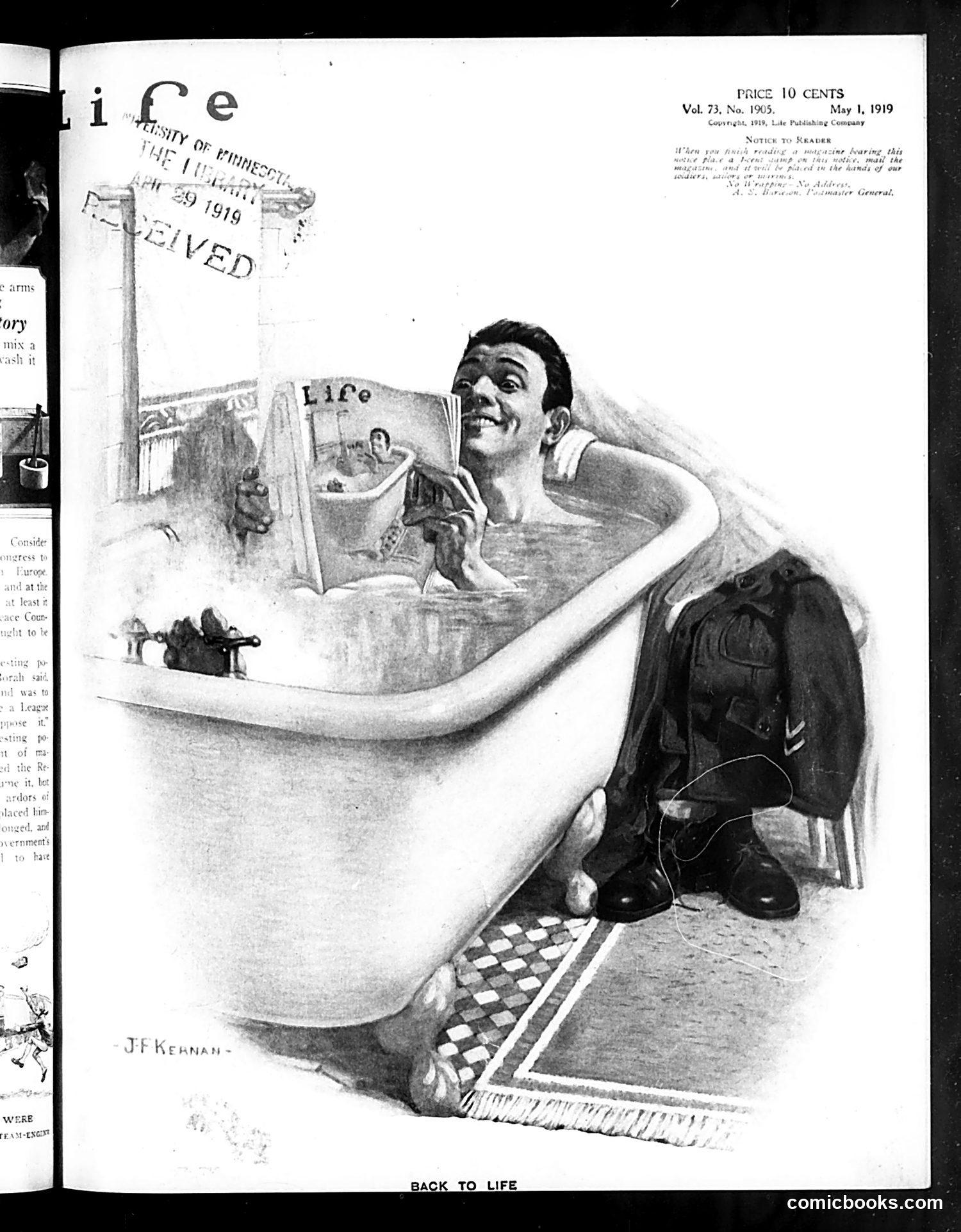 Life — May 1, 1919 — page 1: Life, 1919-05-01