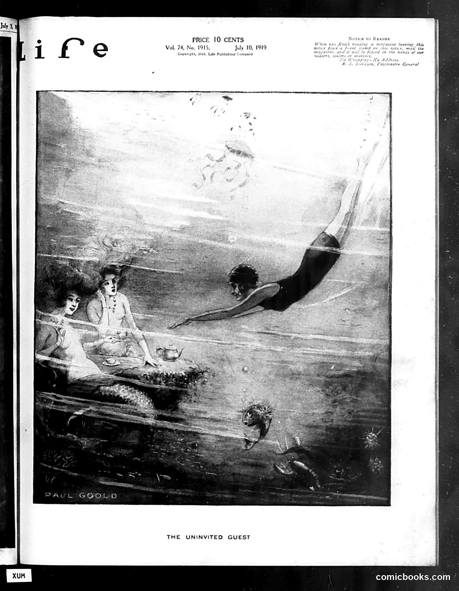 Life — July 10, 1919 — page 1: Life, 1919-07-10