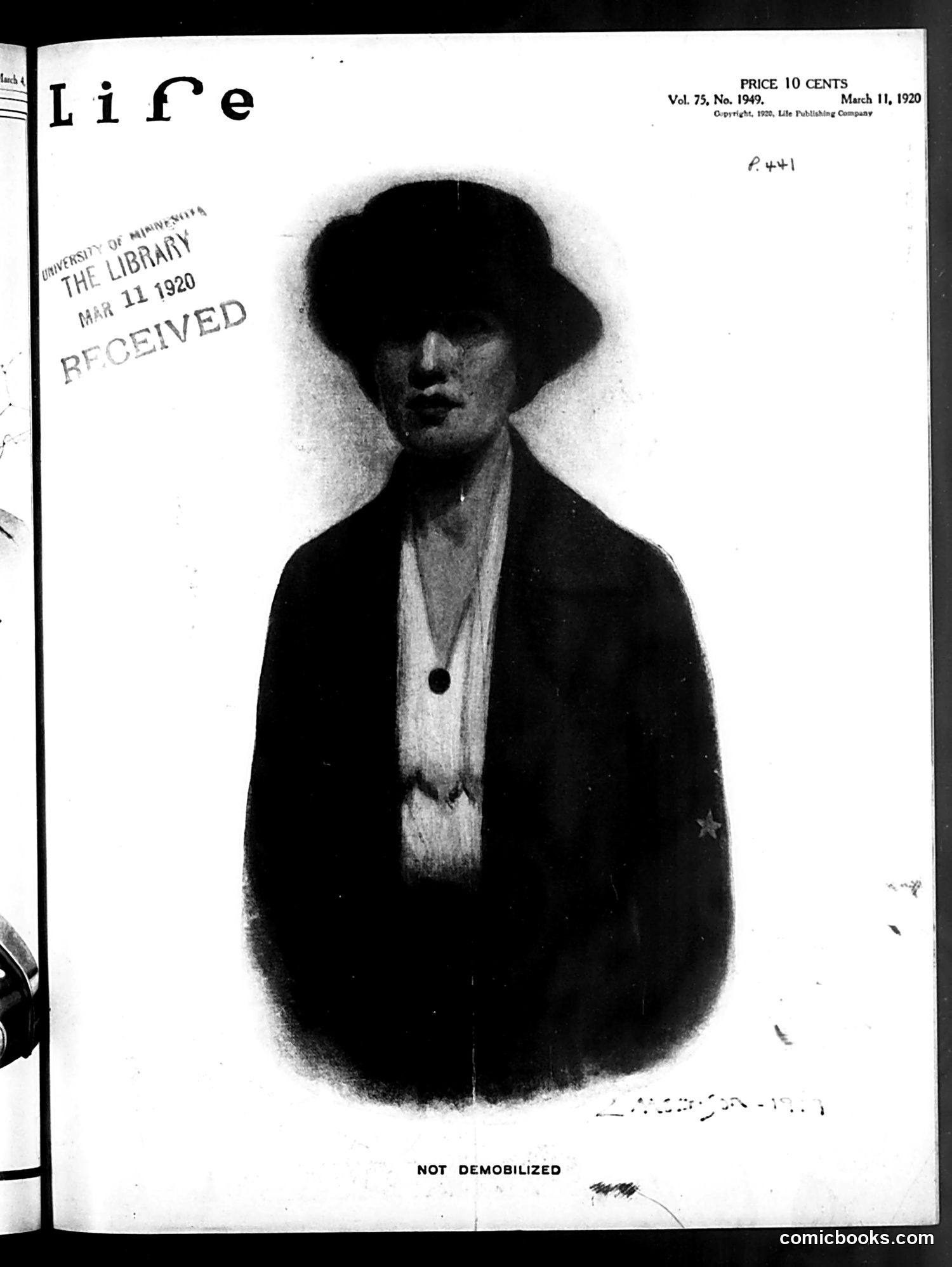 Life — March 11, 1920 — page 1: Life, 1920-03-11