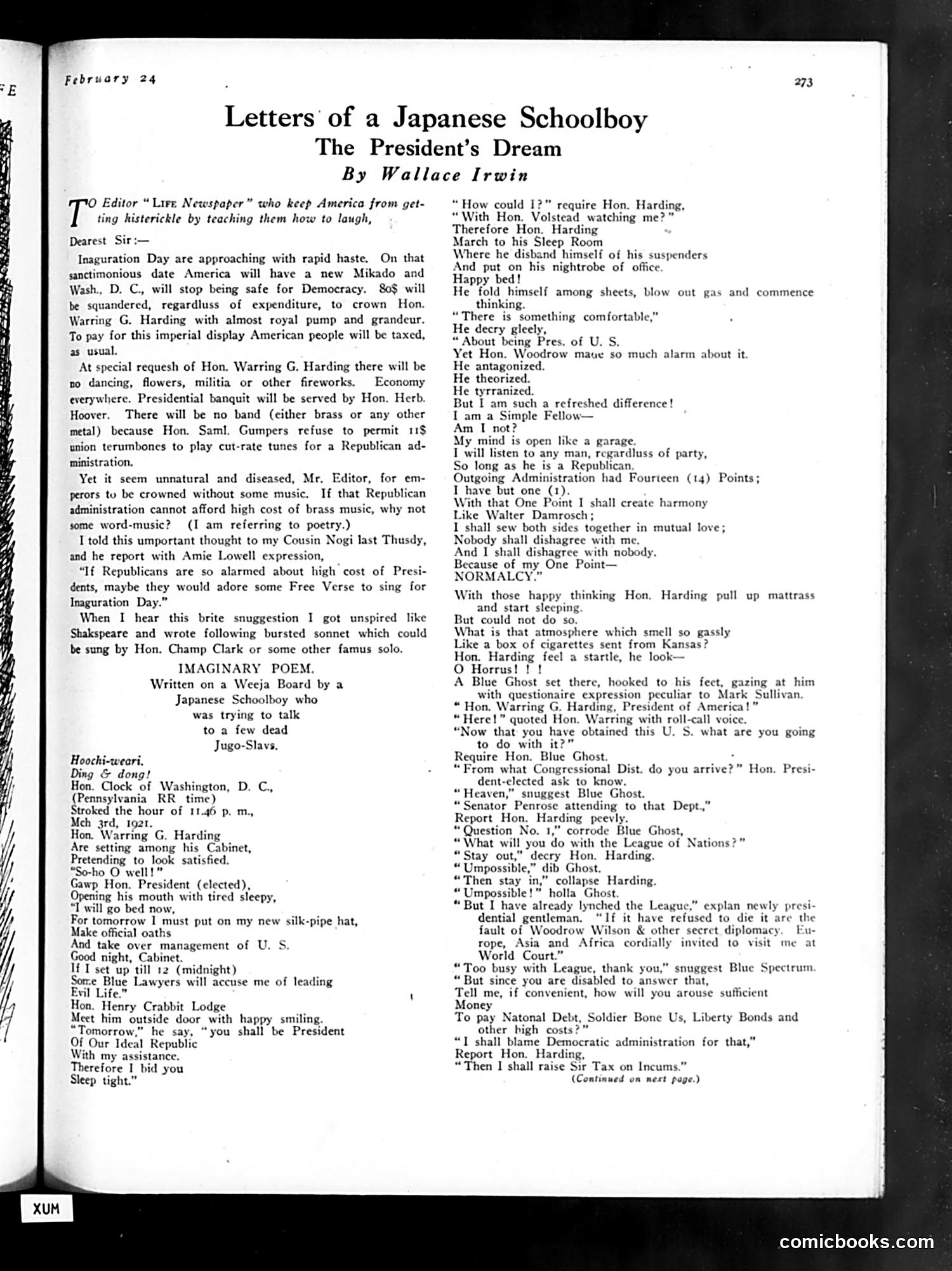 Life — February 24, 1921 — page 11: Life, 1921-02-24