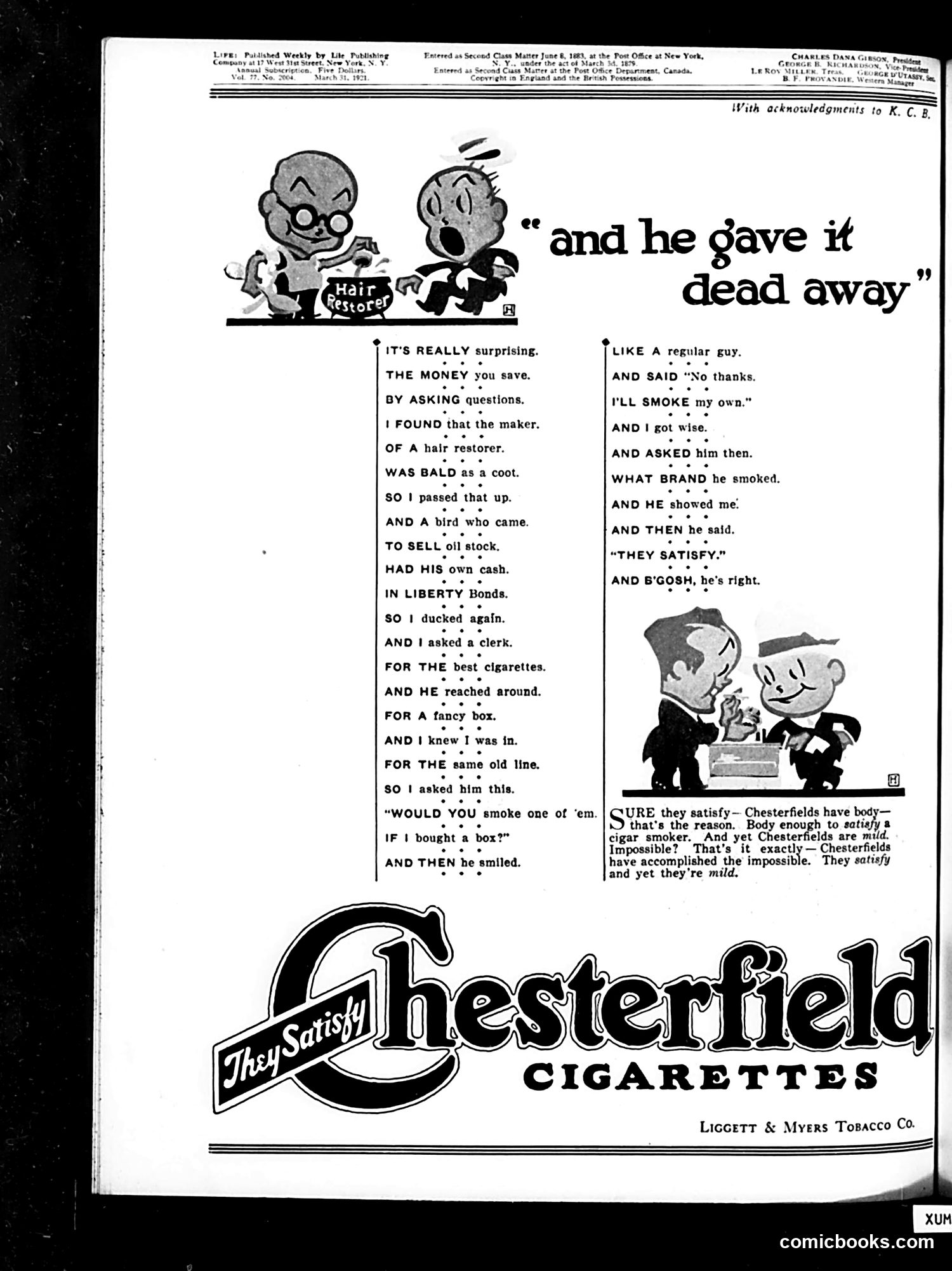Life — March 31, 1921 — page 2: Life, 1921-03-31
