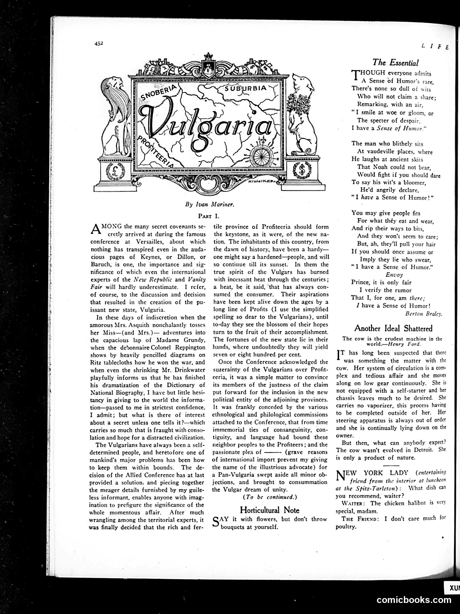 Life — March 31, 1921 — page 8: Life, 1921-03-31
