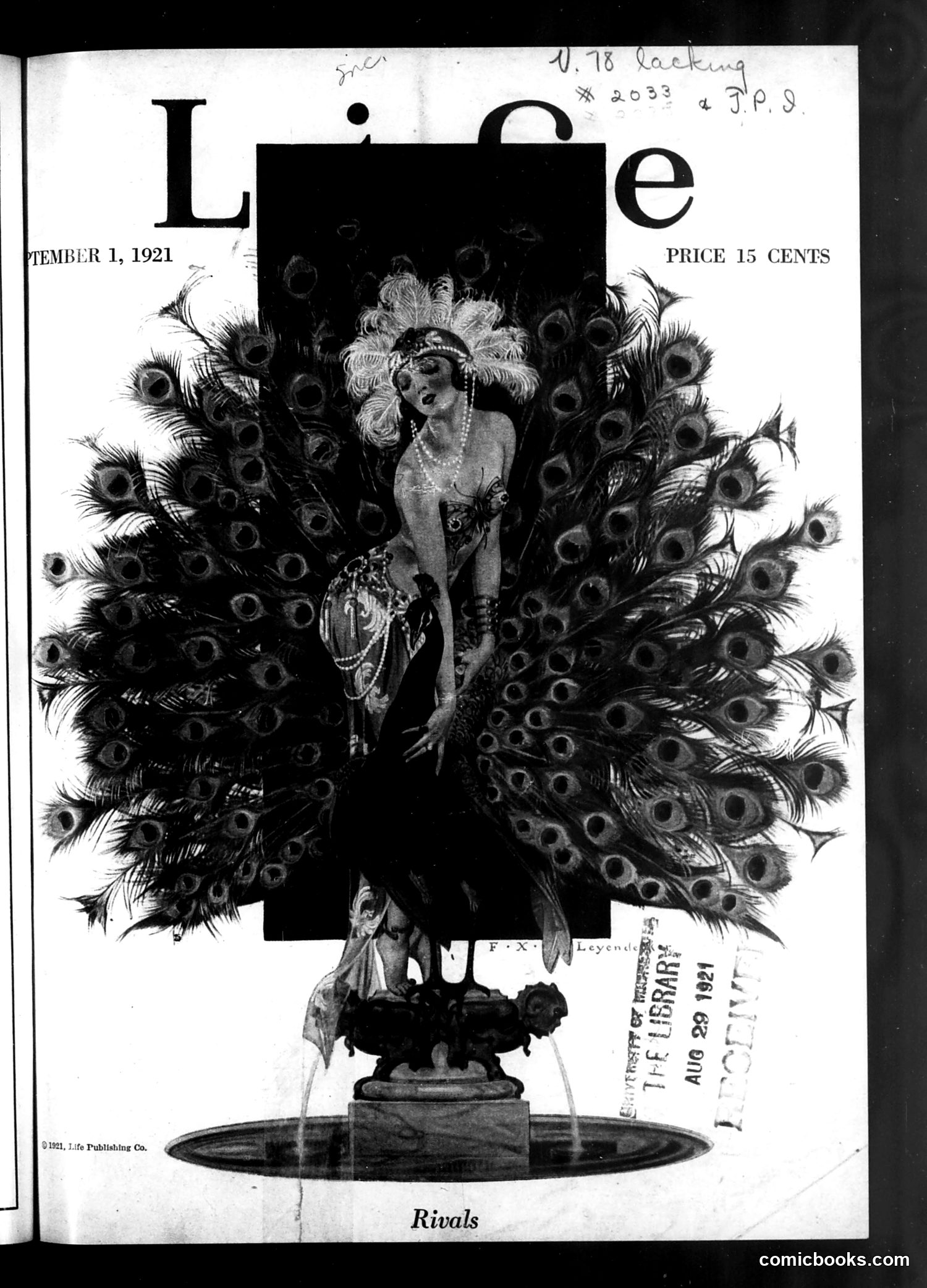 Life — September 1, 1921 — page 1: Life, 1921-09-01