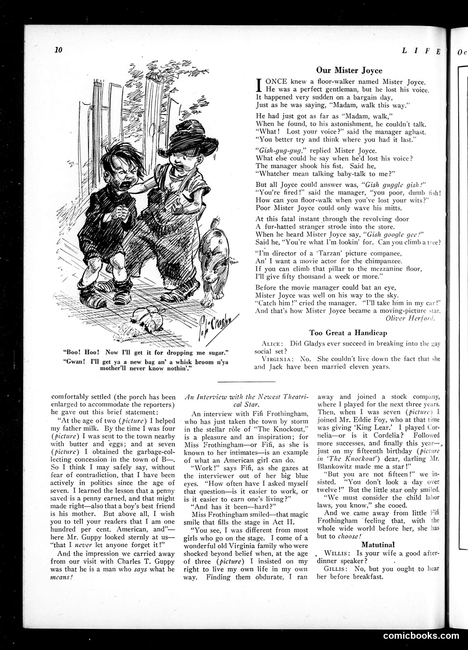 Life — October 13, 1921 — page 12: Life, 1921-10-13