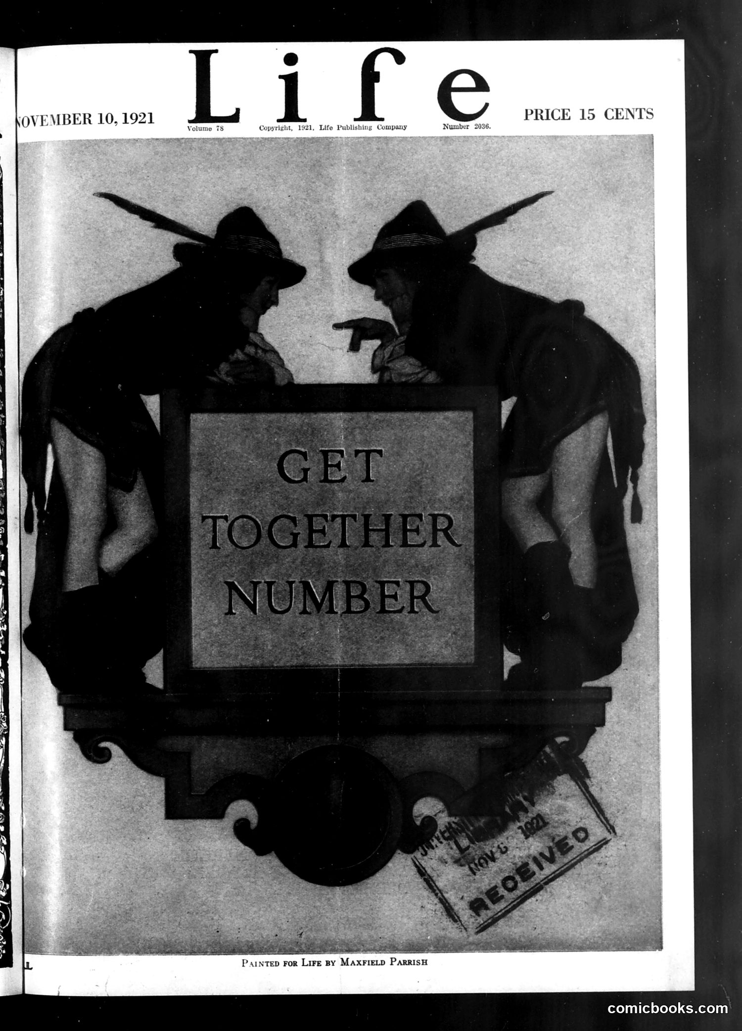 Life — November 10, 1921 — page 1: Life, 1921-11-10