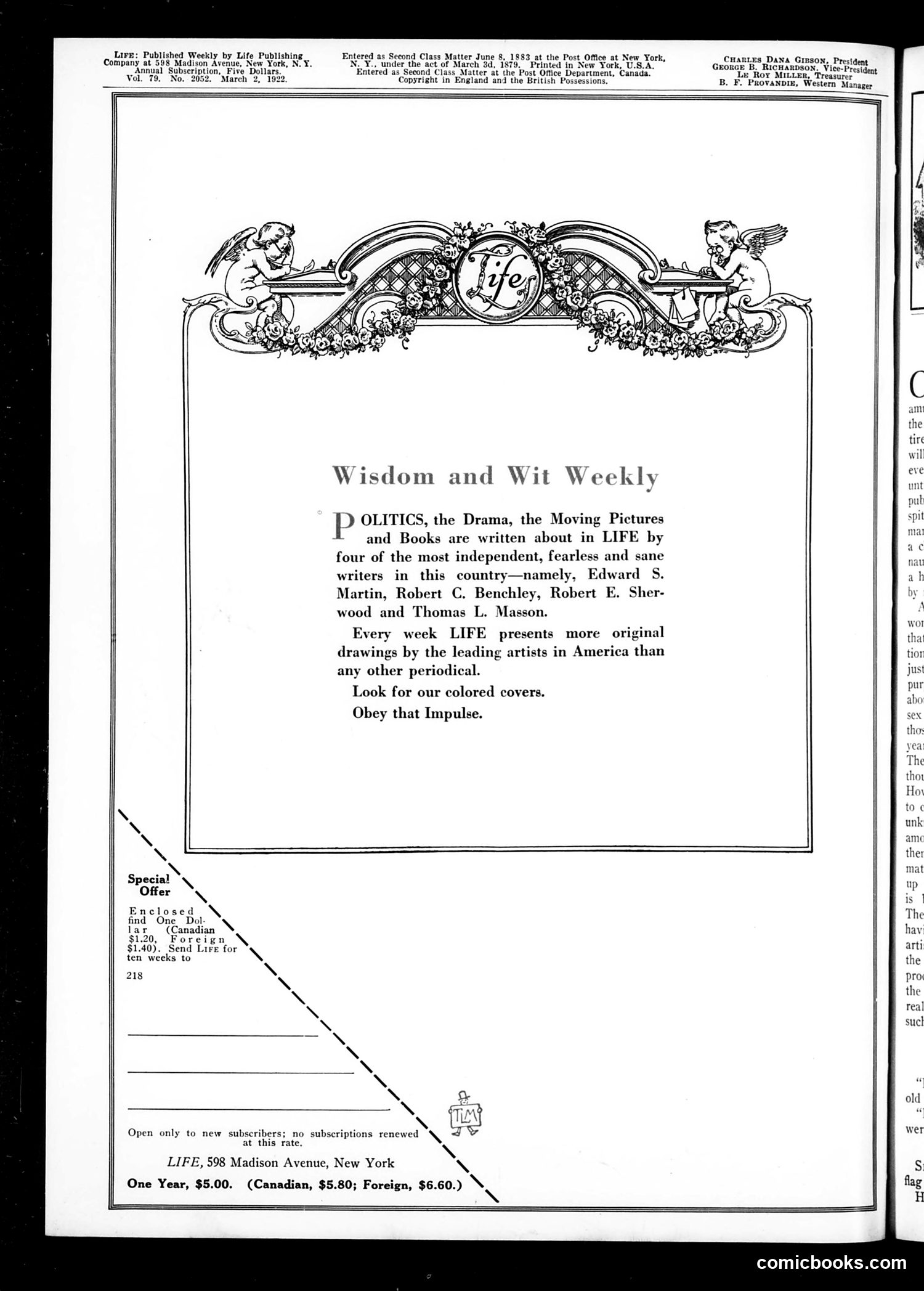 Life — March 2, 1922 — page 2: Life, 1922-03-02
