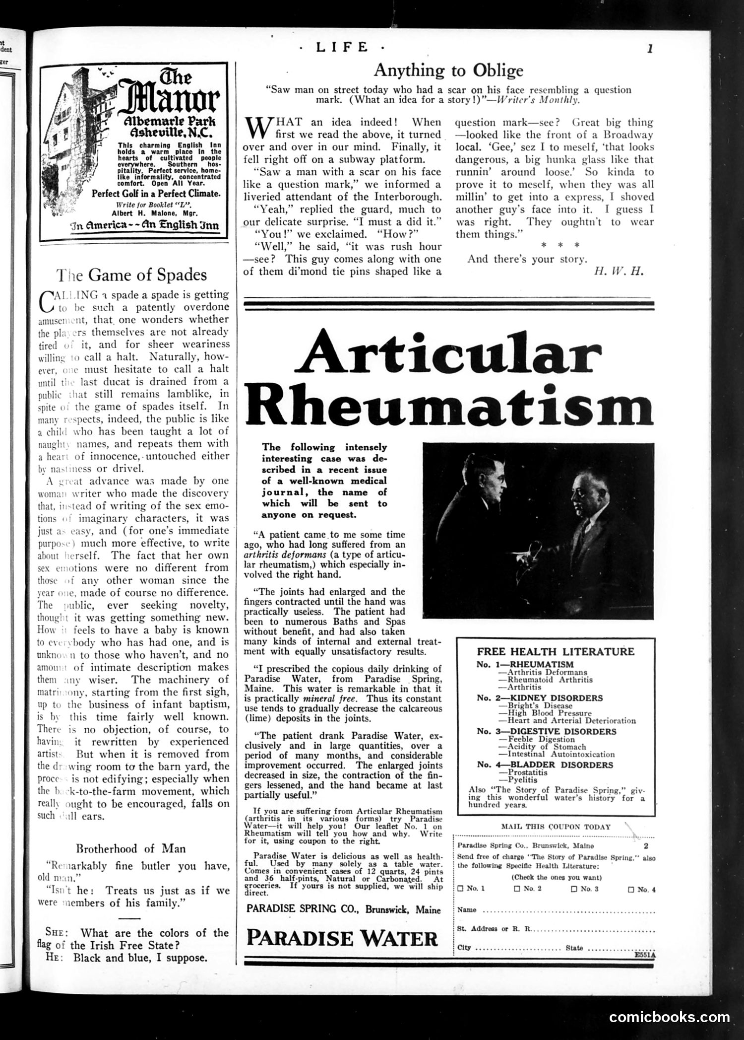 Life — March 2, 1922 — page 3: Life, 1922-03-02