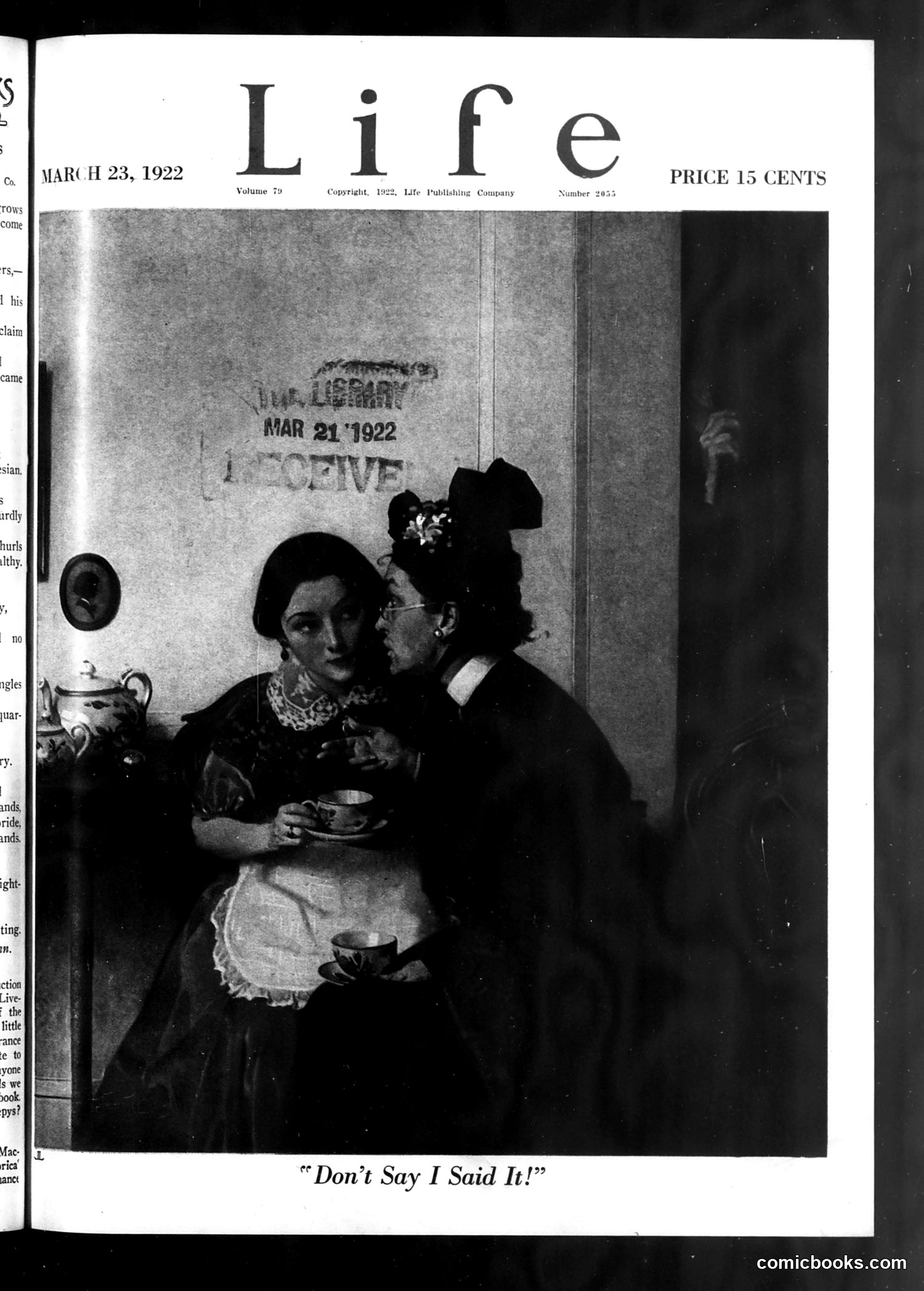 Life — March 23, 1922 — page 1: Life, 1922-03-23