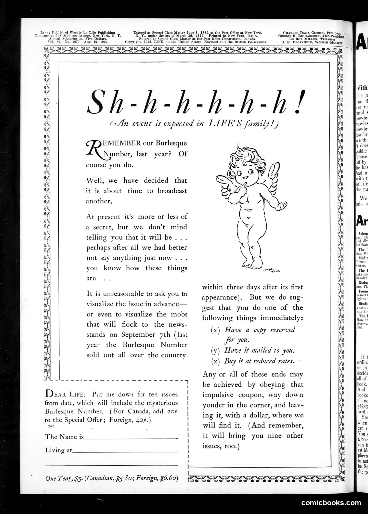 Life — August 10, 1922 — page 2: Life, 1922-08-10