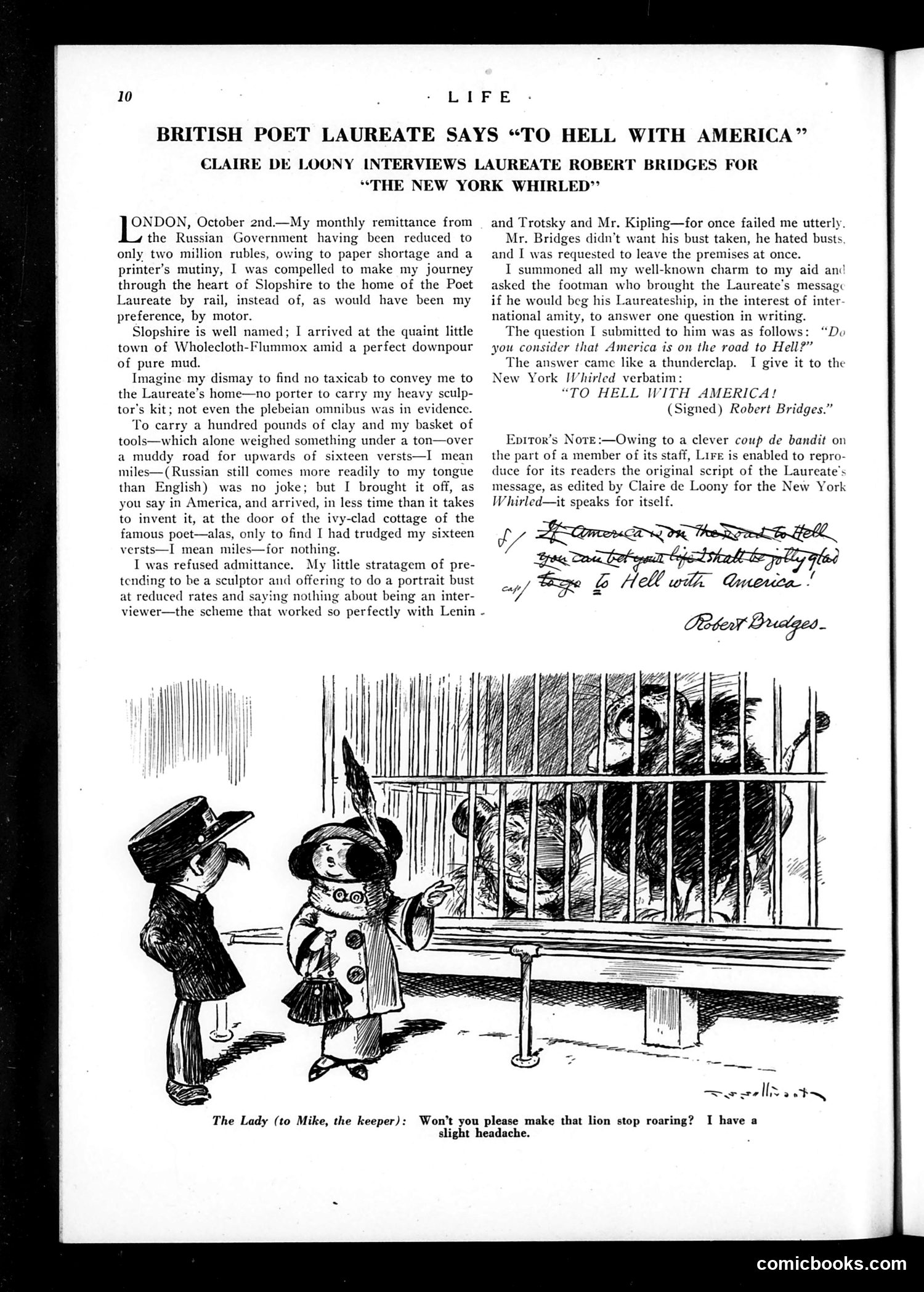 Life — October 5, 1922 — page 12: Life, 1922-10-05