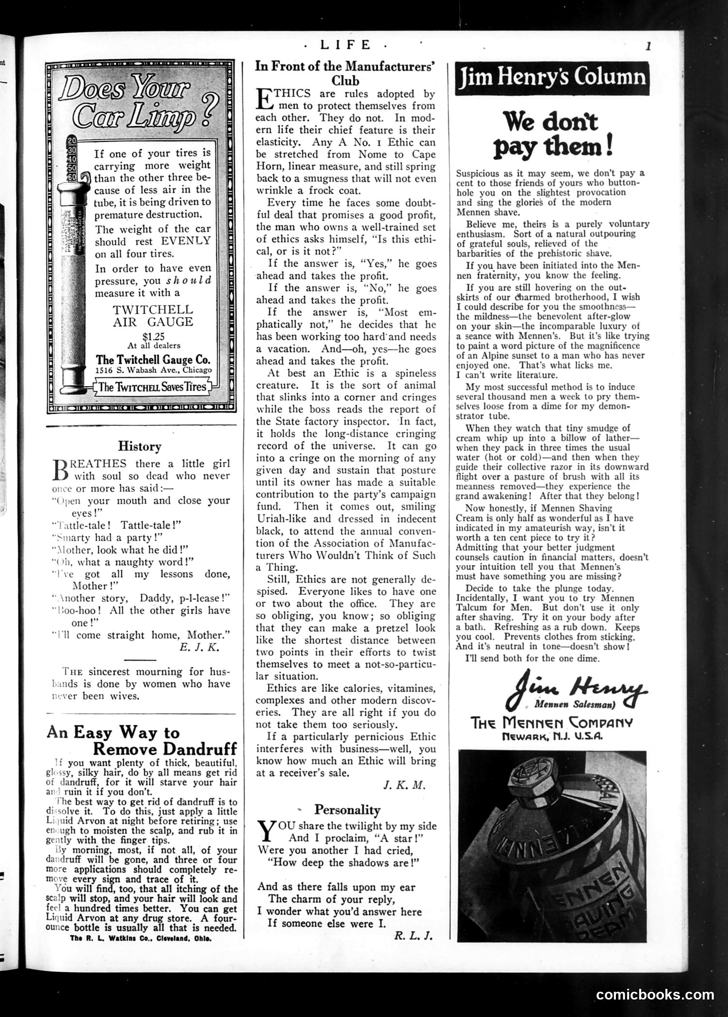 Life — October 12, 1922 — page 3: Life, 1922-10-12
