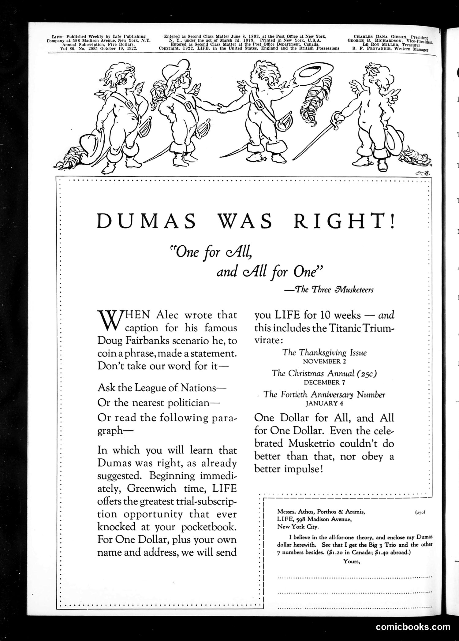 Life — October 19, 1922 — page 2: Life, 1922-10-19