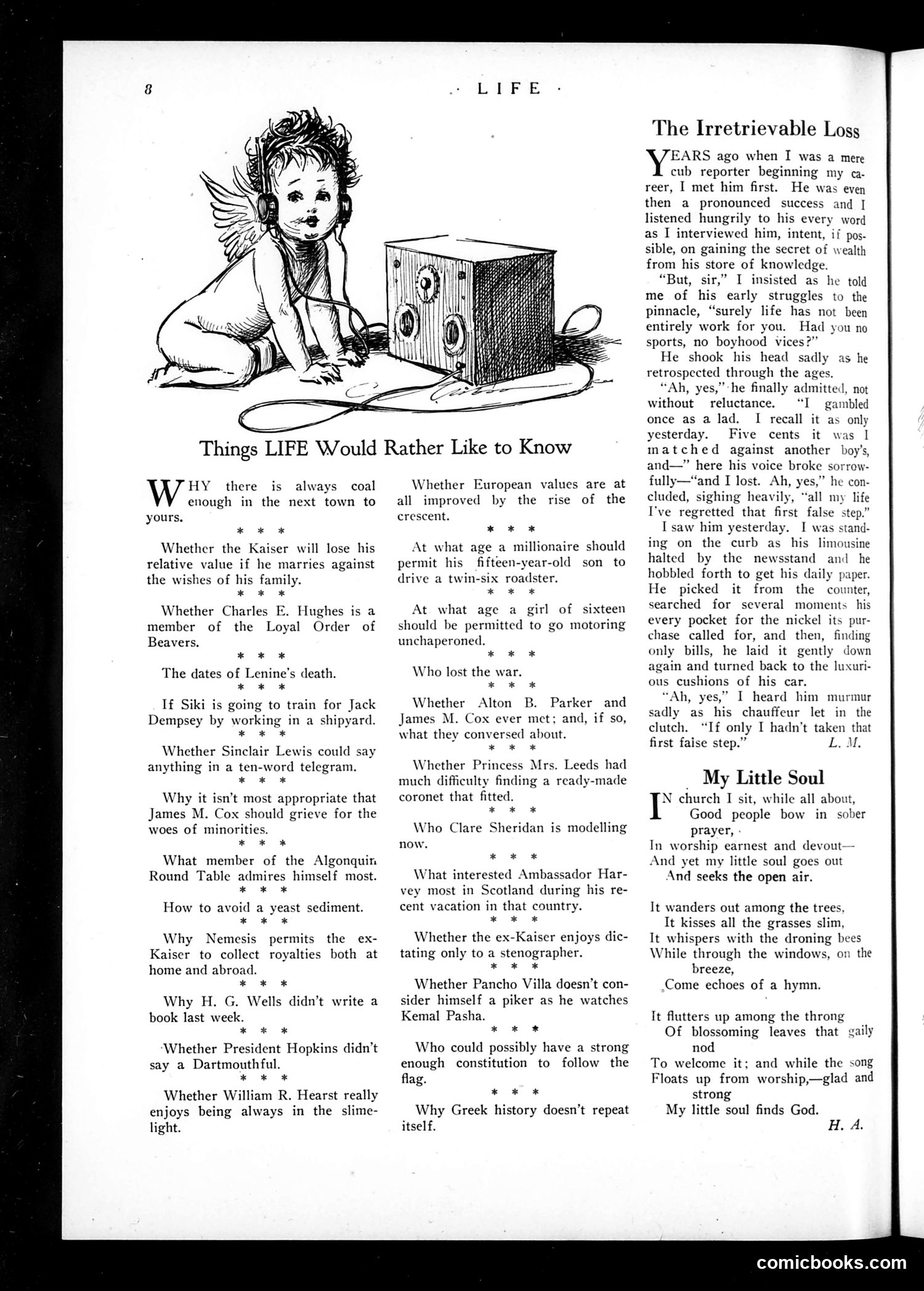 Life — October 26, 1922 — page 10: Life, 1922-10-26