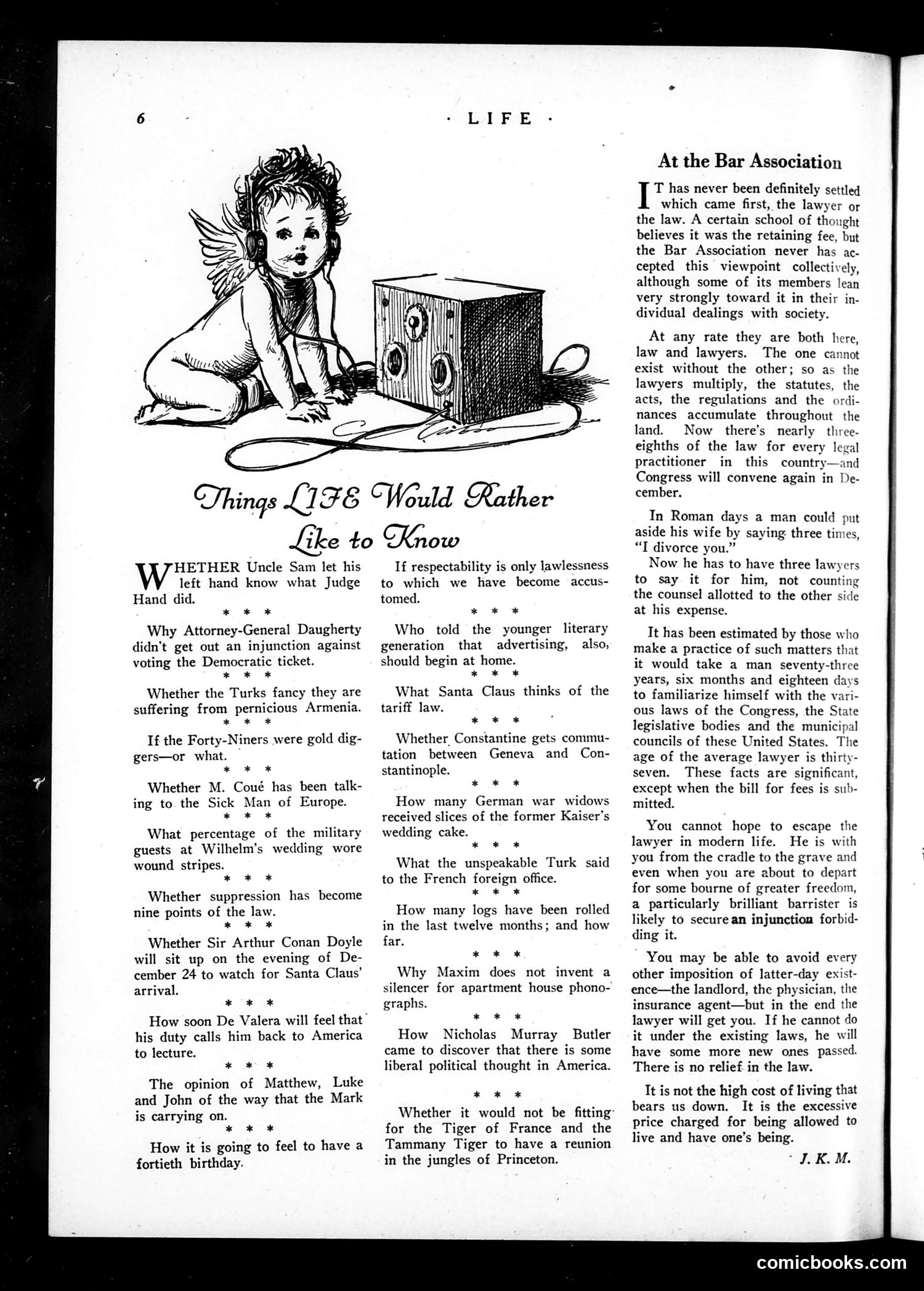 Life — November 30, 1922 — page 8: Life, 1922-11-30