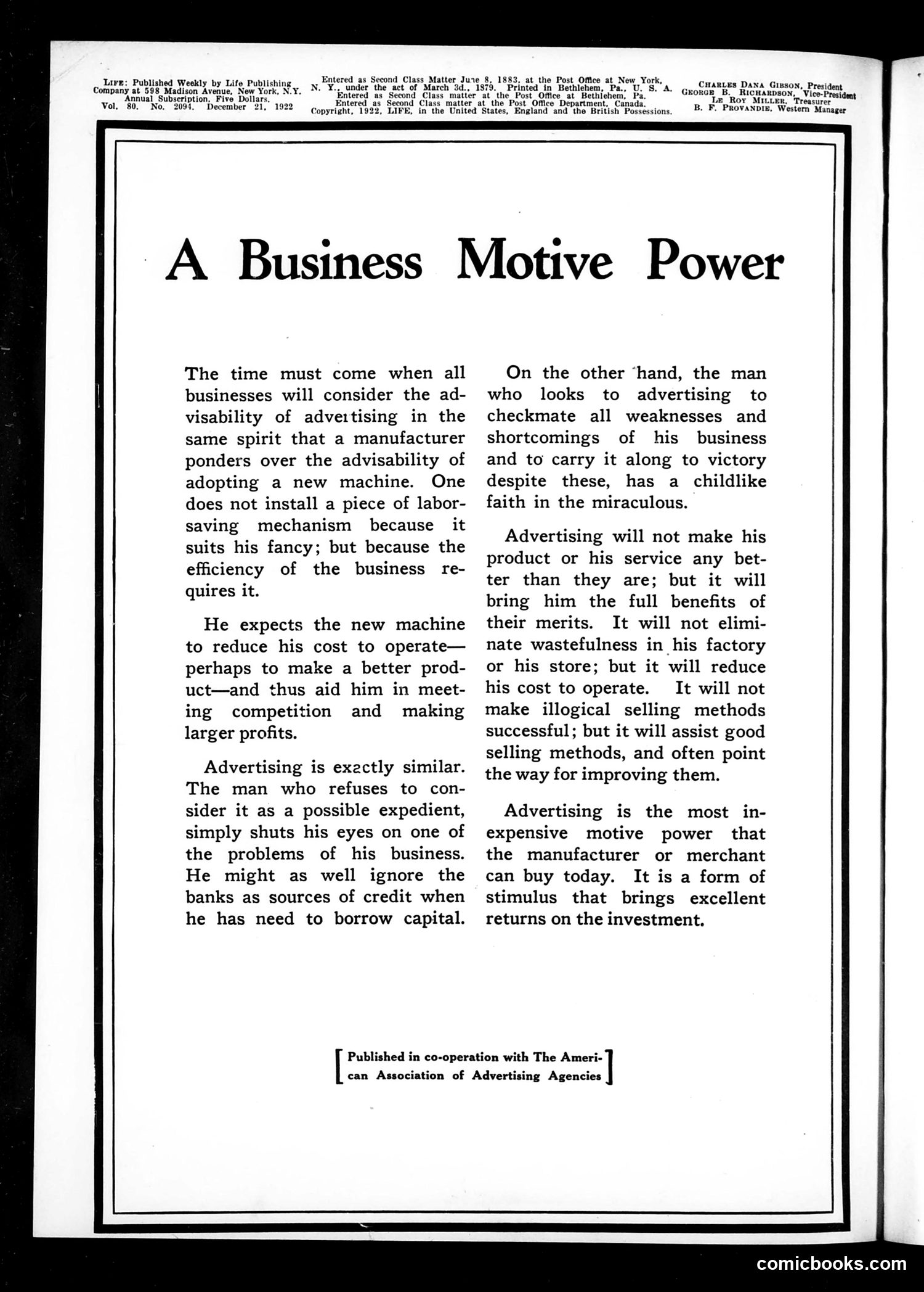 Life — December 21, 1922 — page 2: Life, 1922-12-21