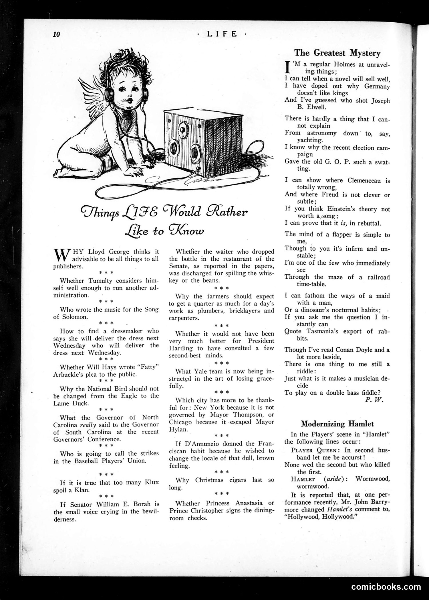 Life — January 18, 1923 — page 12: Life, 1923-01-18