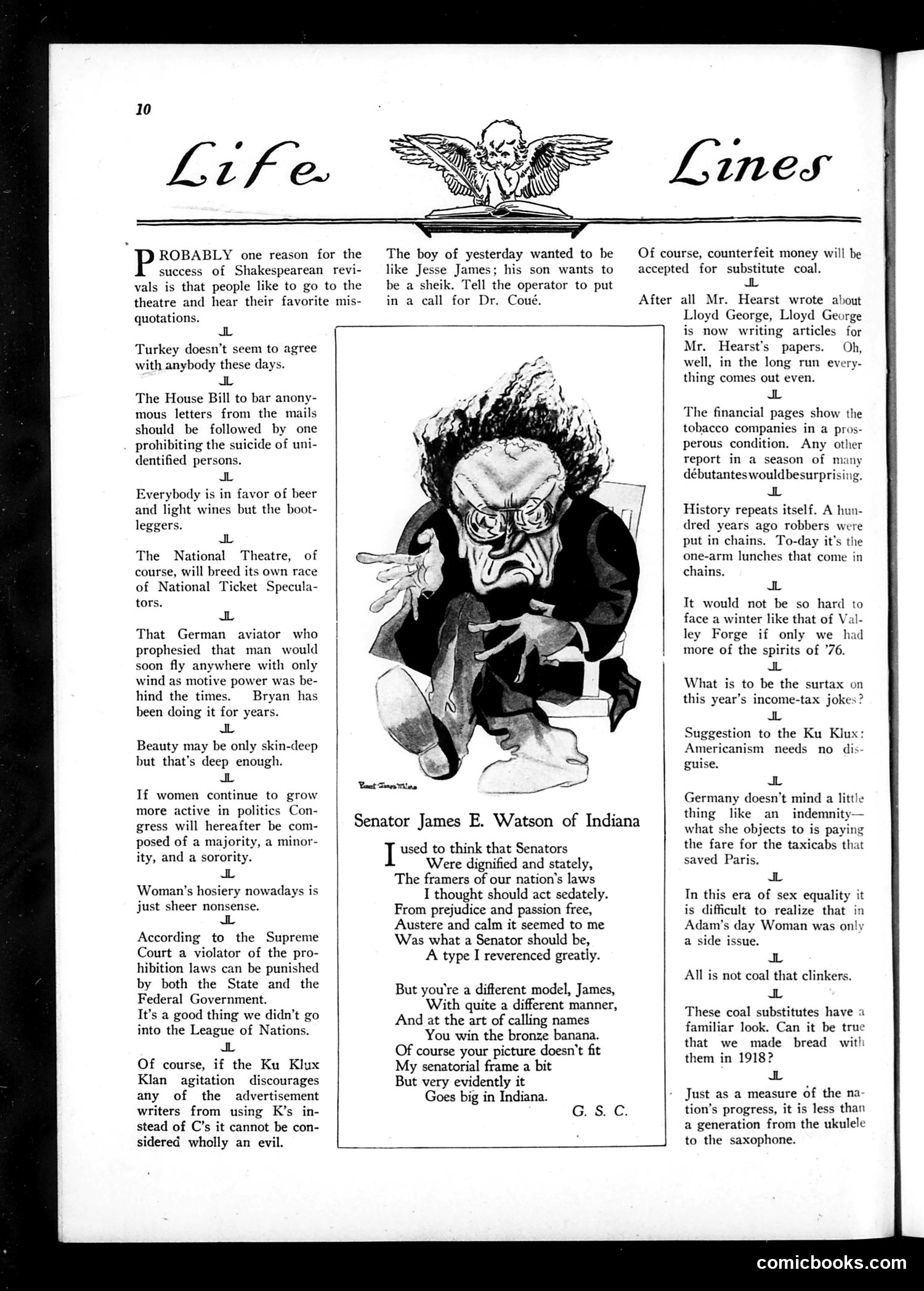 Life — January 25, 1923 — page 12: Life, 1923-01-25