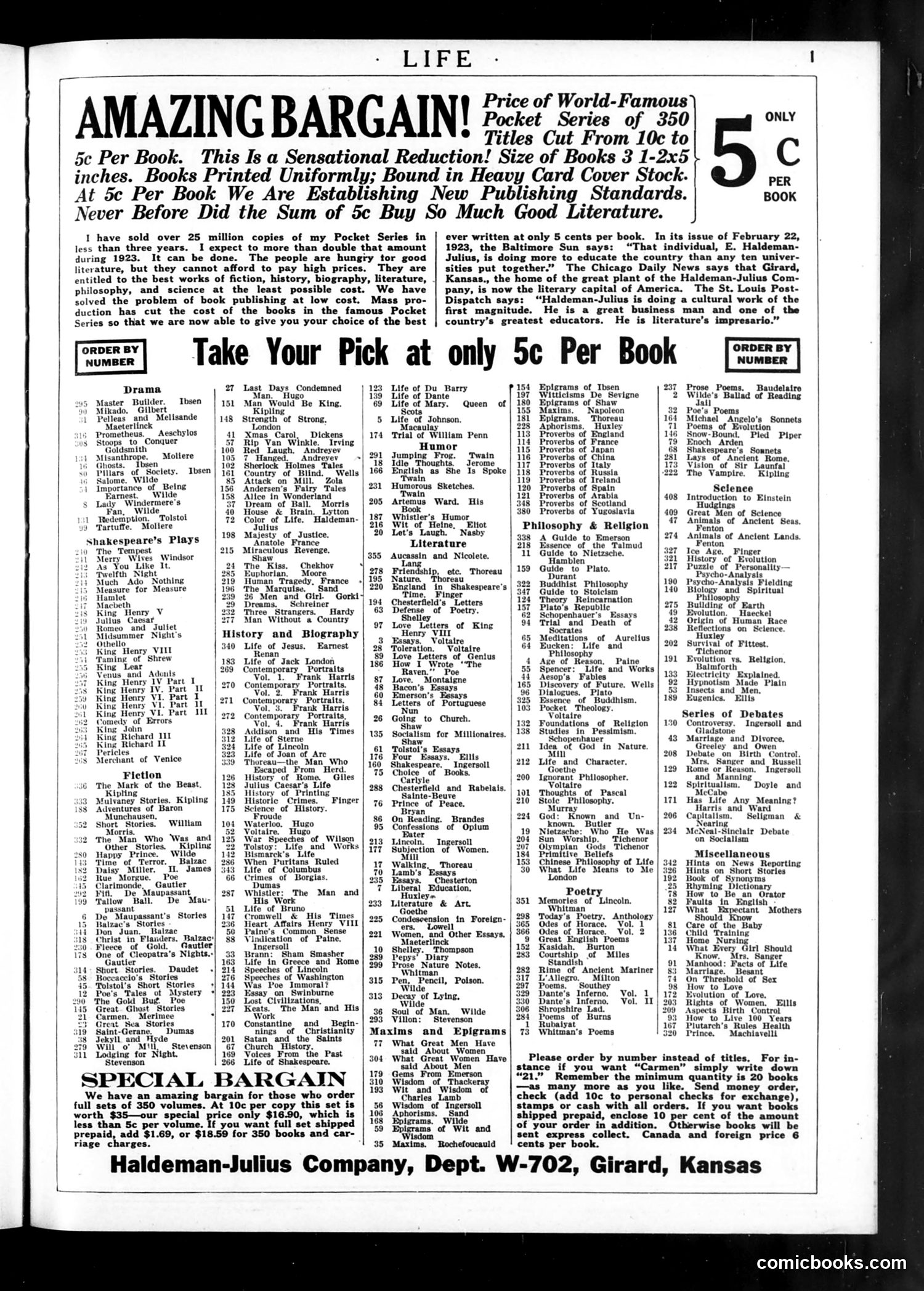 Life — June 28, 1923 — page 3: Life, 1923-06-28