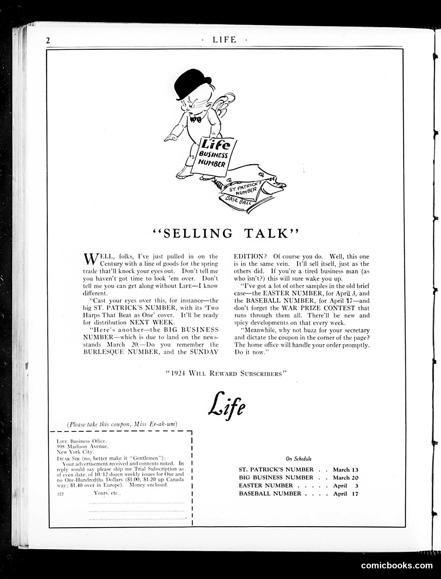 Life — March 6, 1924 — page 4: Life, 1924-03-06