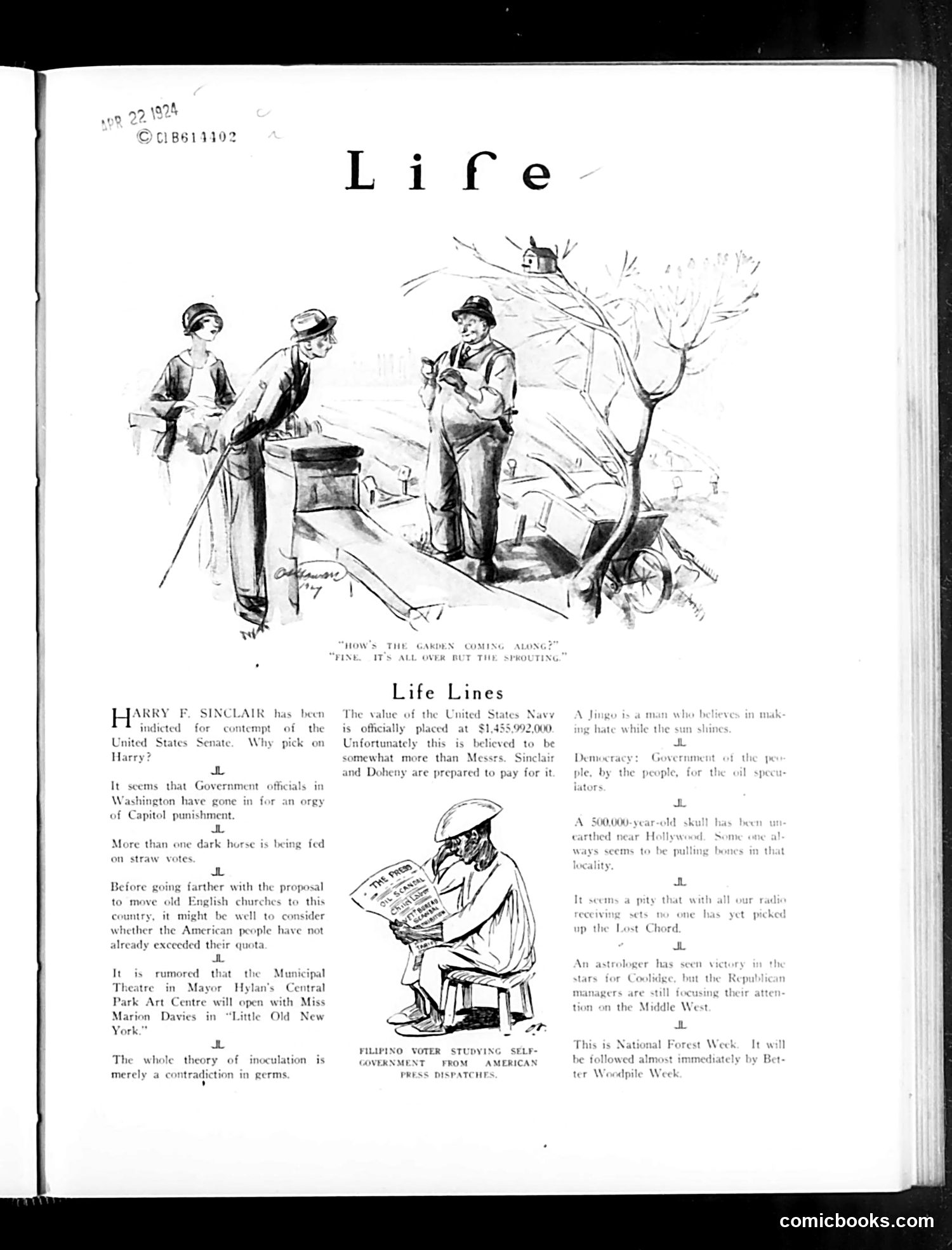 Life — April 24, 1924 — page 5: Life, 1924-04-24