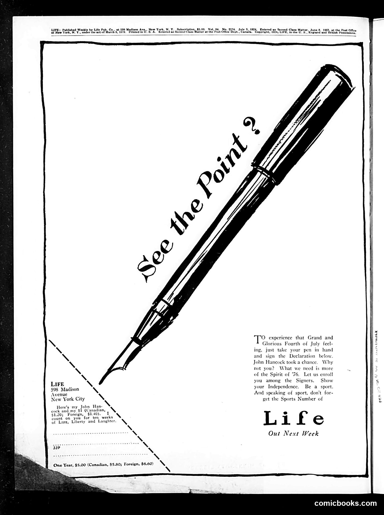 Life — July 3, 1924 — page 2: Life, 1924-07-03