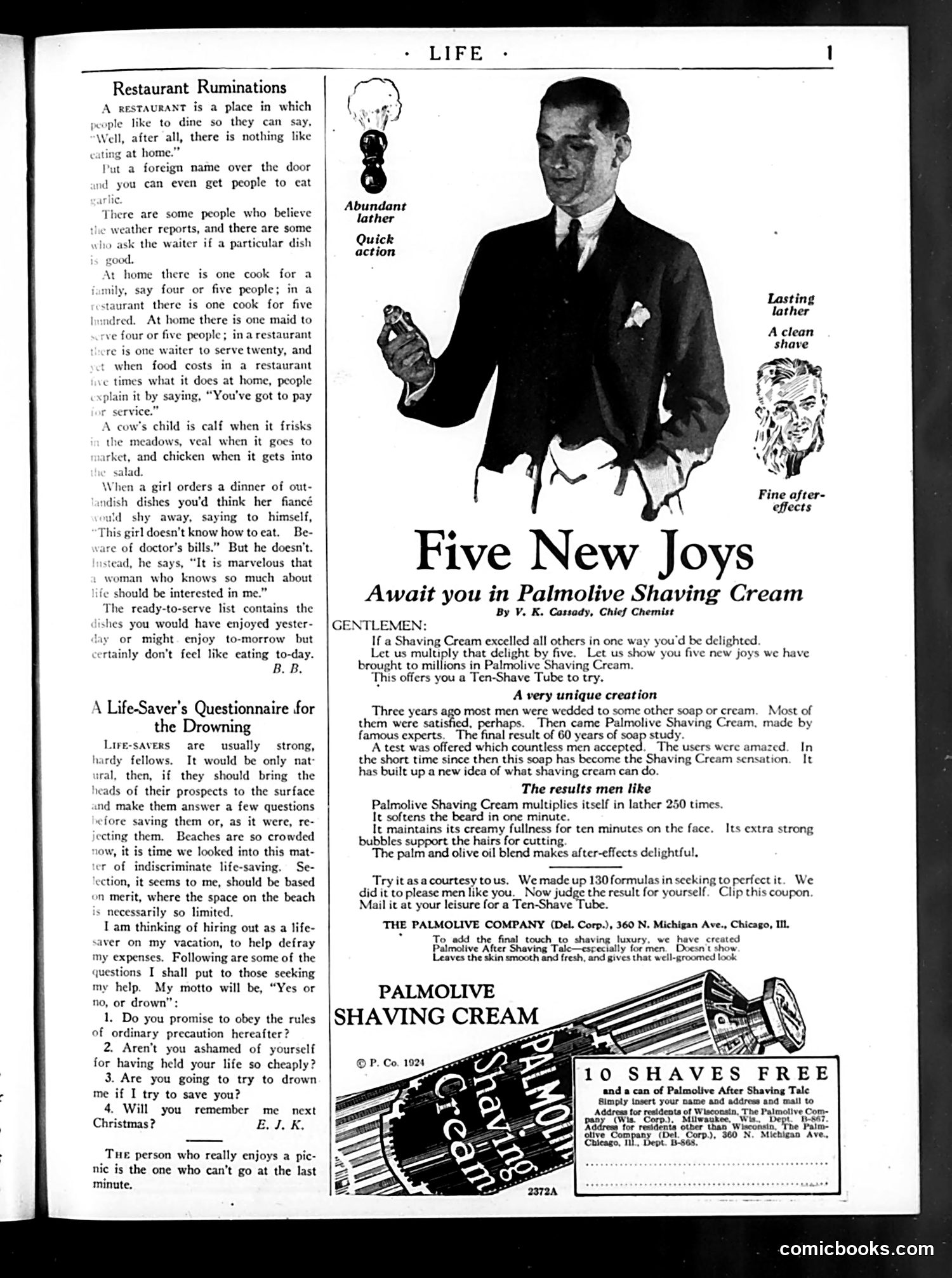 Life — August 7, 1924 — page 3: Life, 1924-08-07