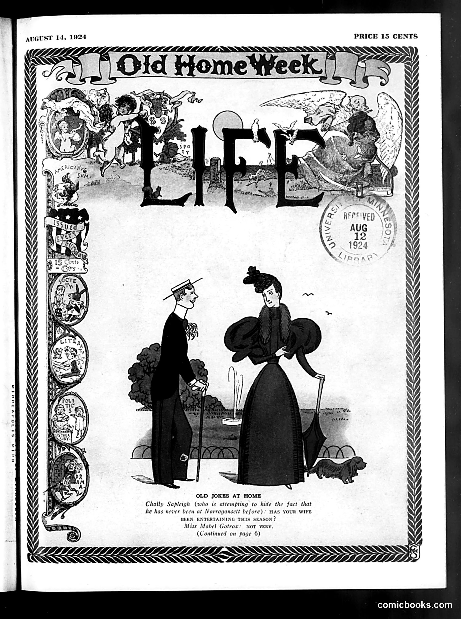 Life — August 14, 1924 — page 1: Life, 1924-08-14