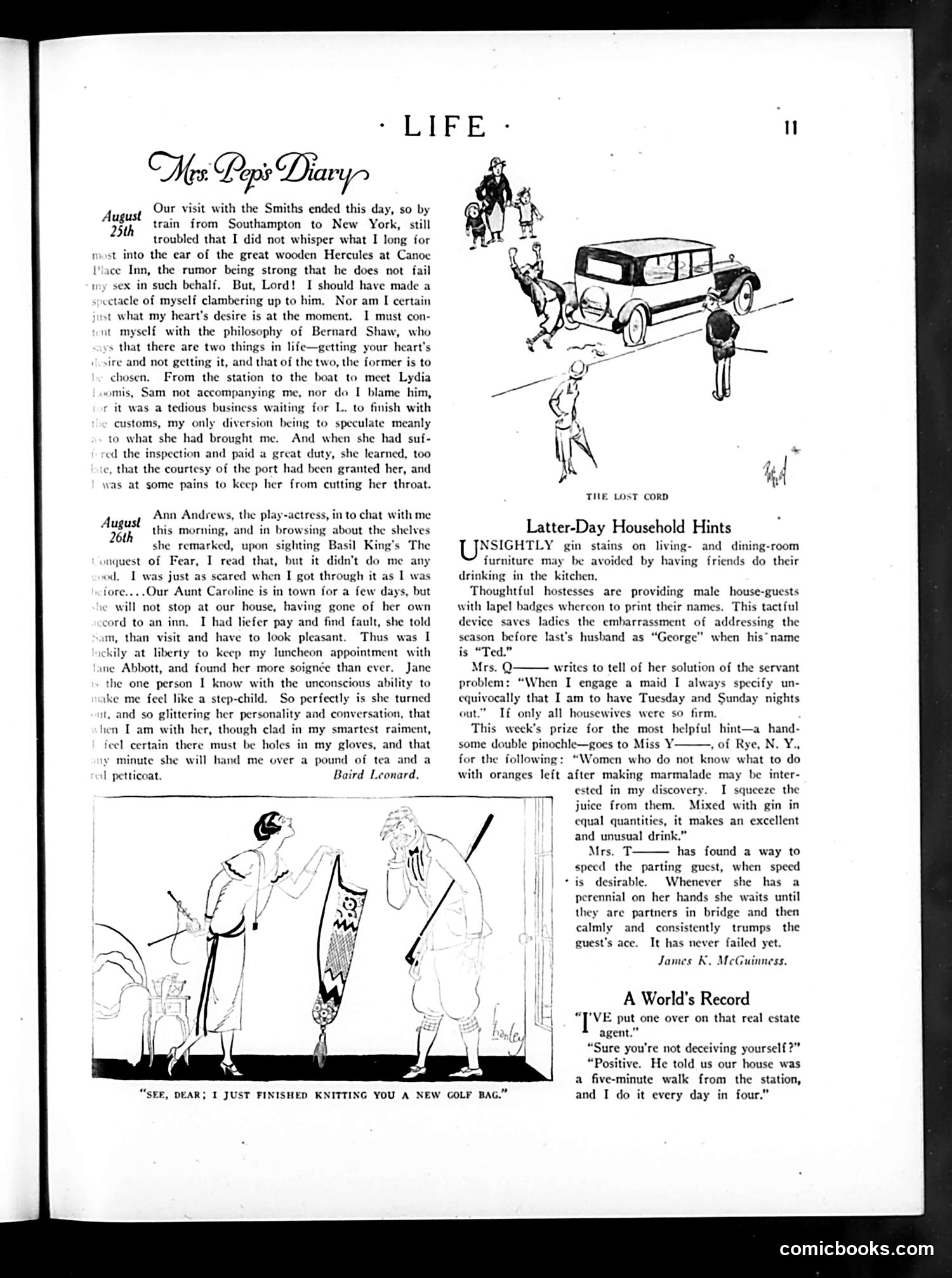 Life — August 28, 1924 — page 13: Life, 1924-08-28