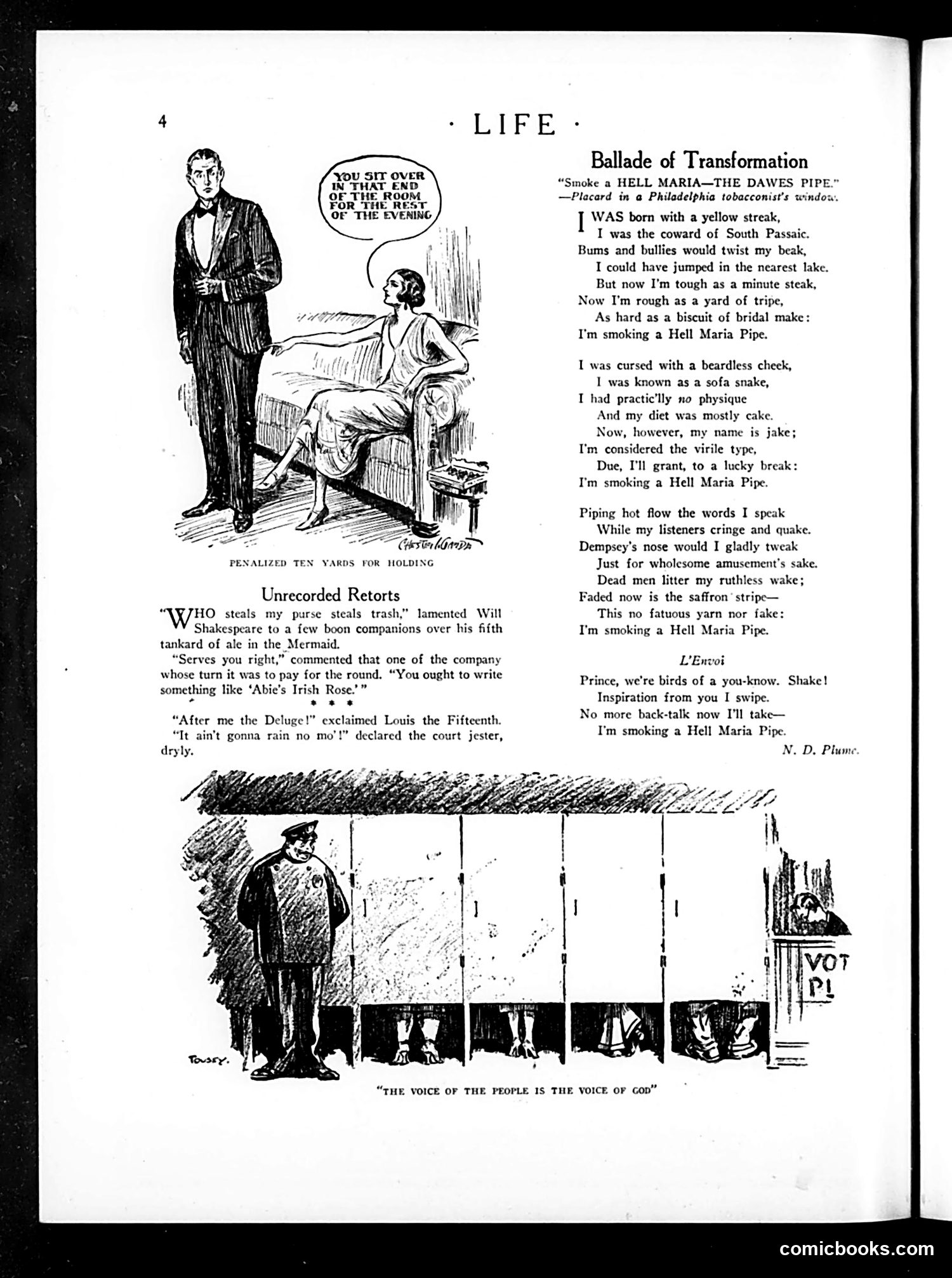 Life — October 30, 1924 — page 6: Life, 1924-10-30