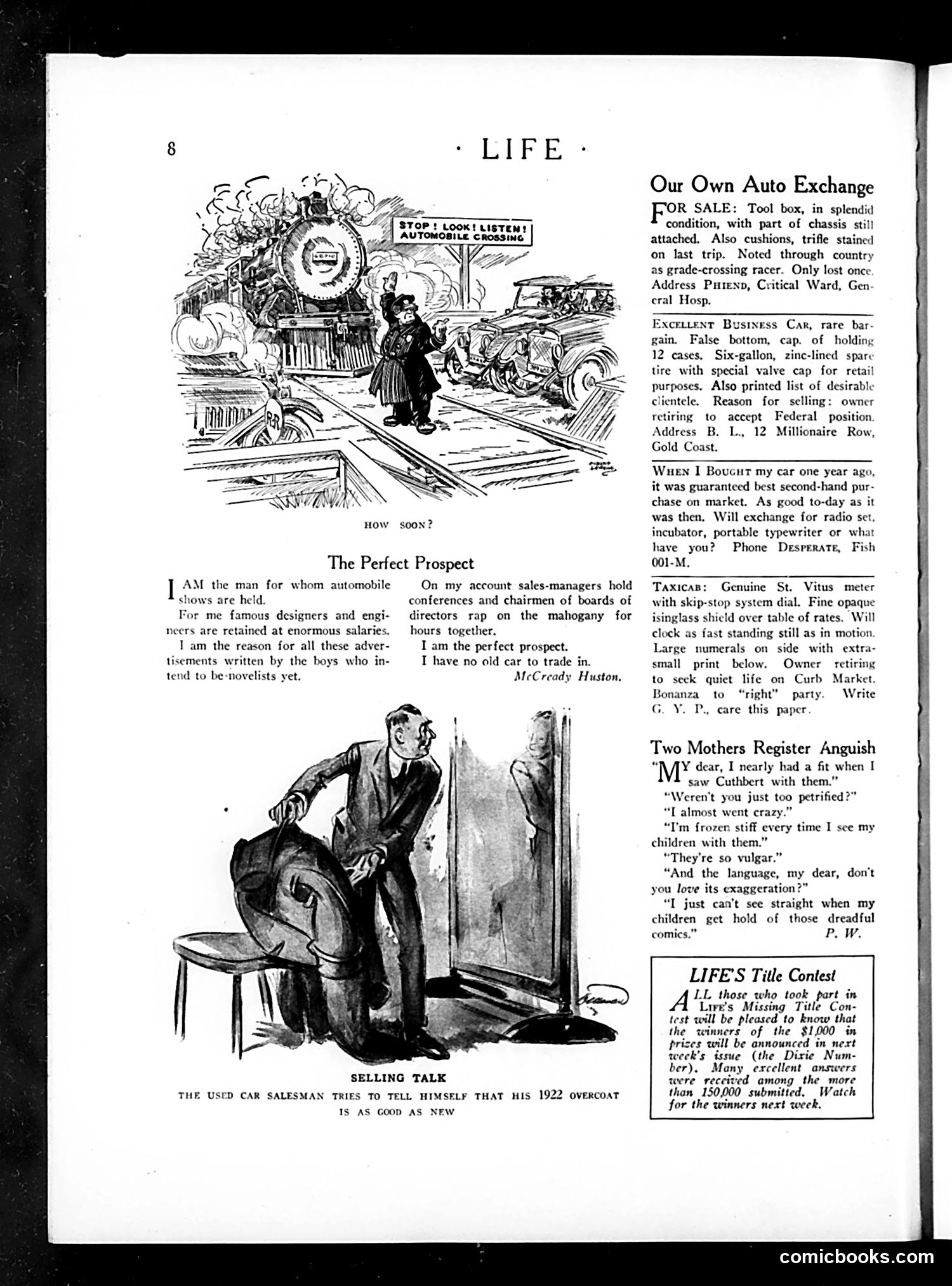 Life — January 8, 1925 — page 10: Life, 1925-01-08