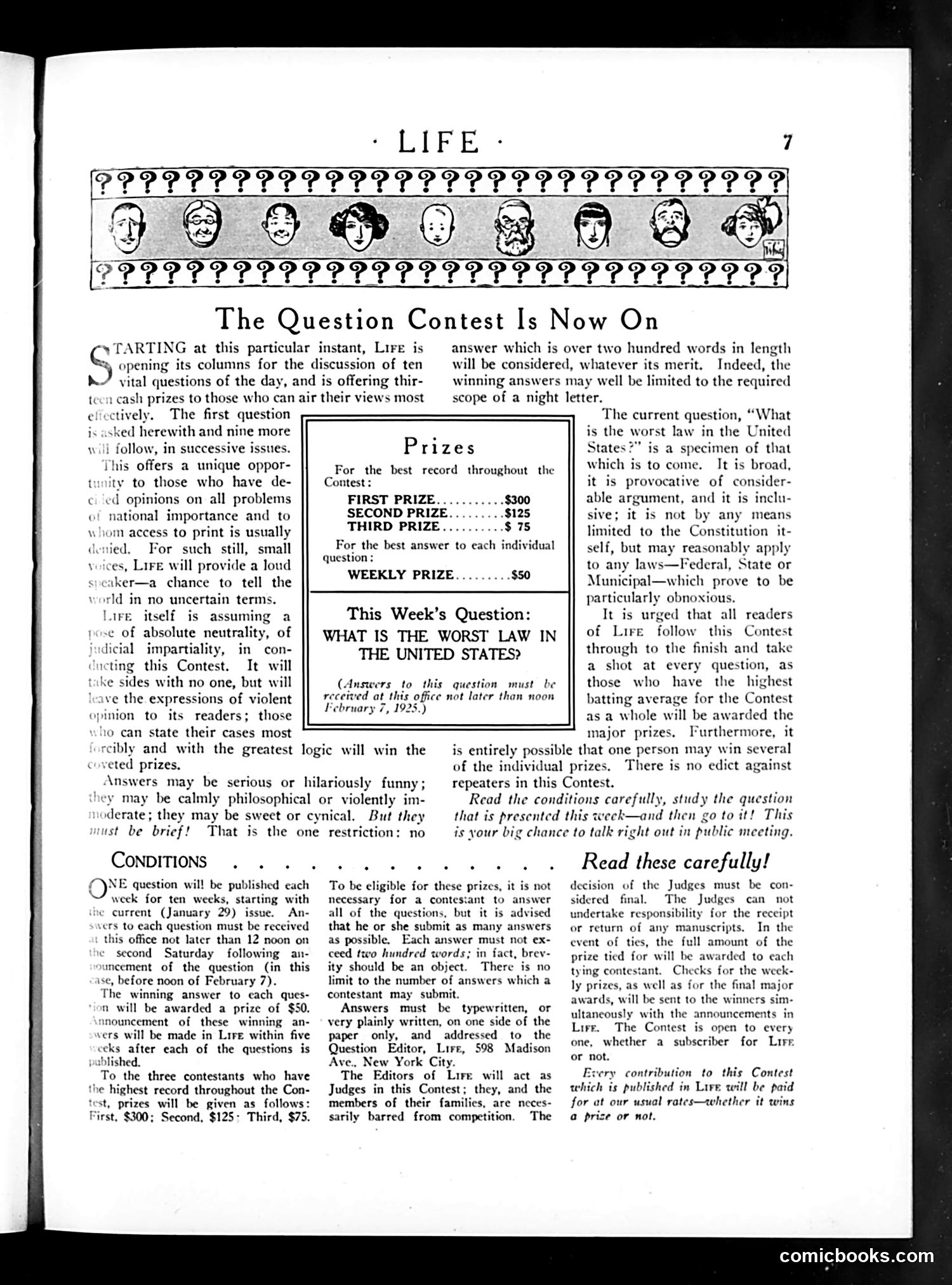 Life — January 29, 1925 — page 9: Life, 1925-01-29