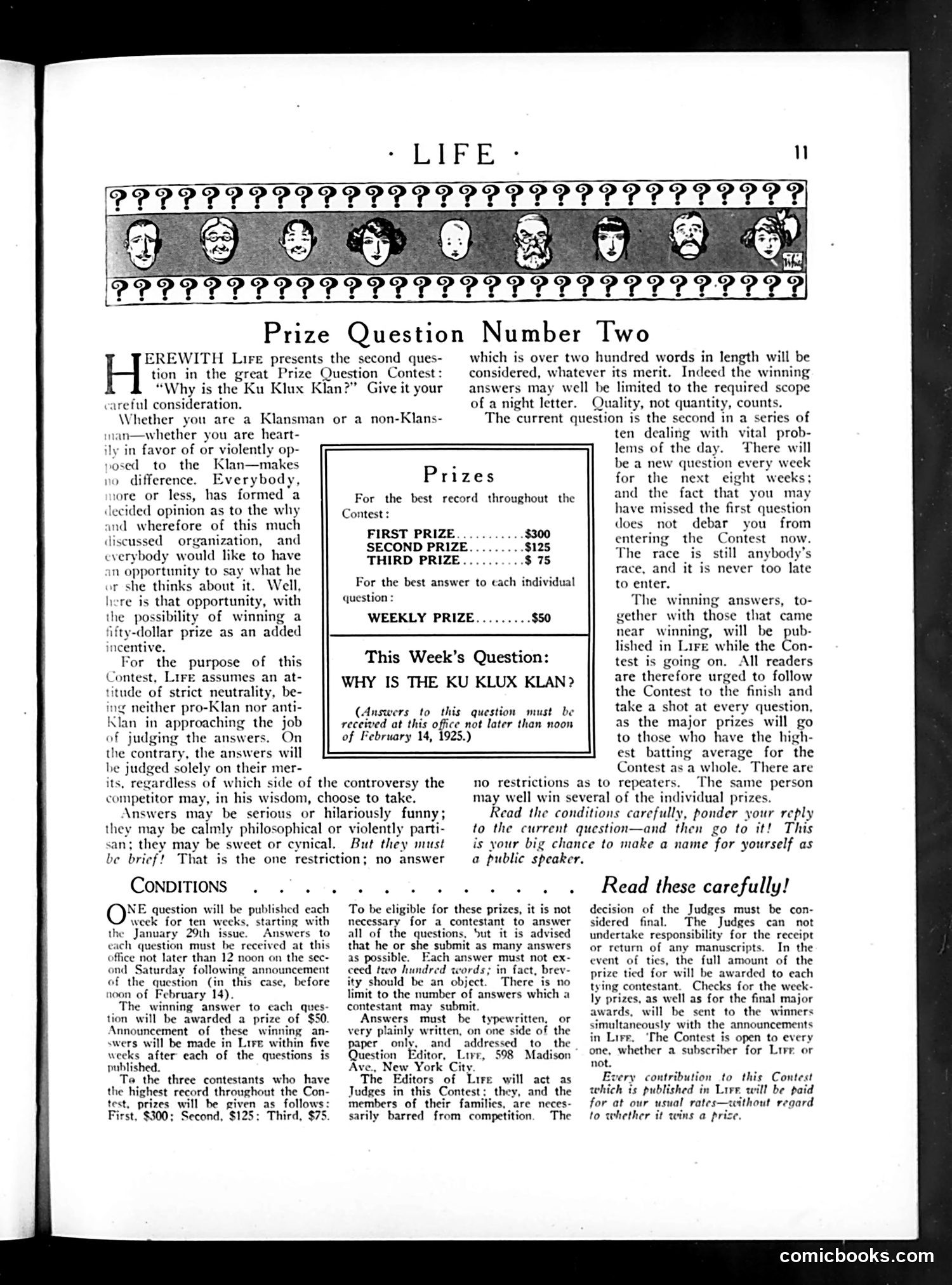 Life — February 5, 1925 — page 13: Life, 1925-02-05