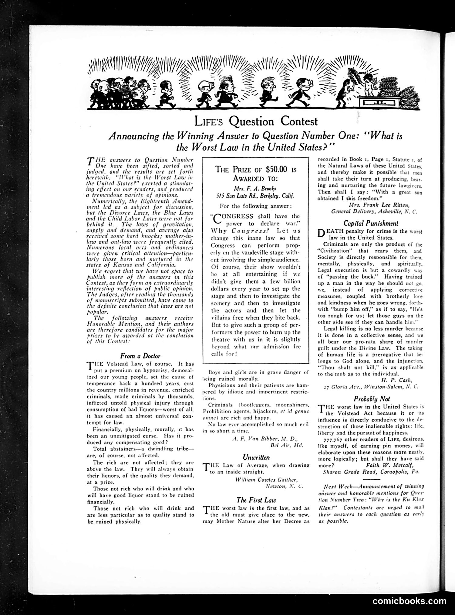 Life — February 26, 1925 — page 12: Life, 1925-02-26