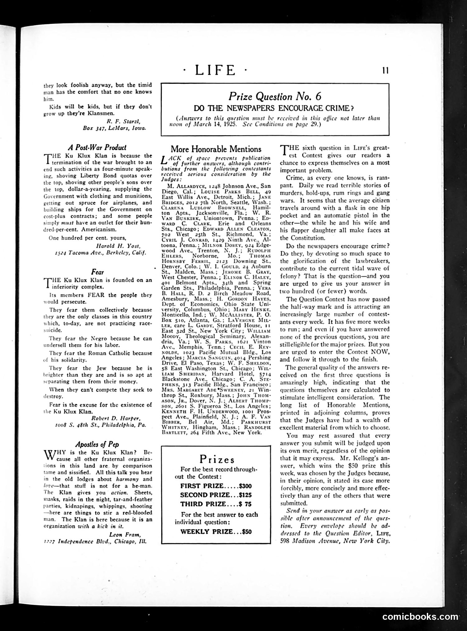 Life — March 5, 1925 — page 13: Life, 1925-03-05
