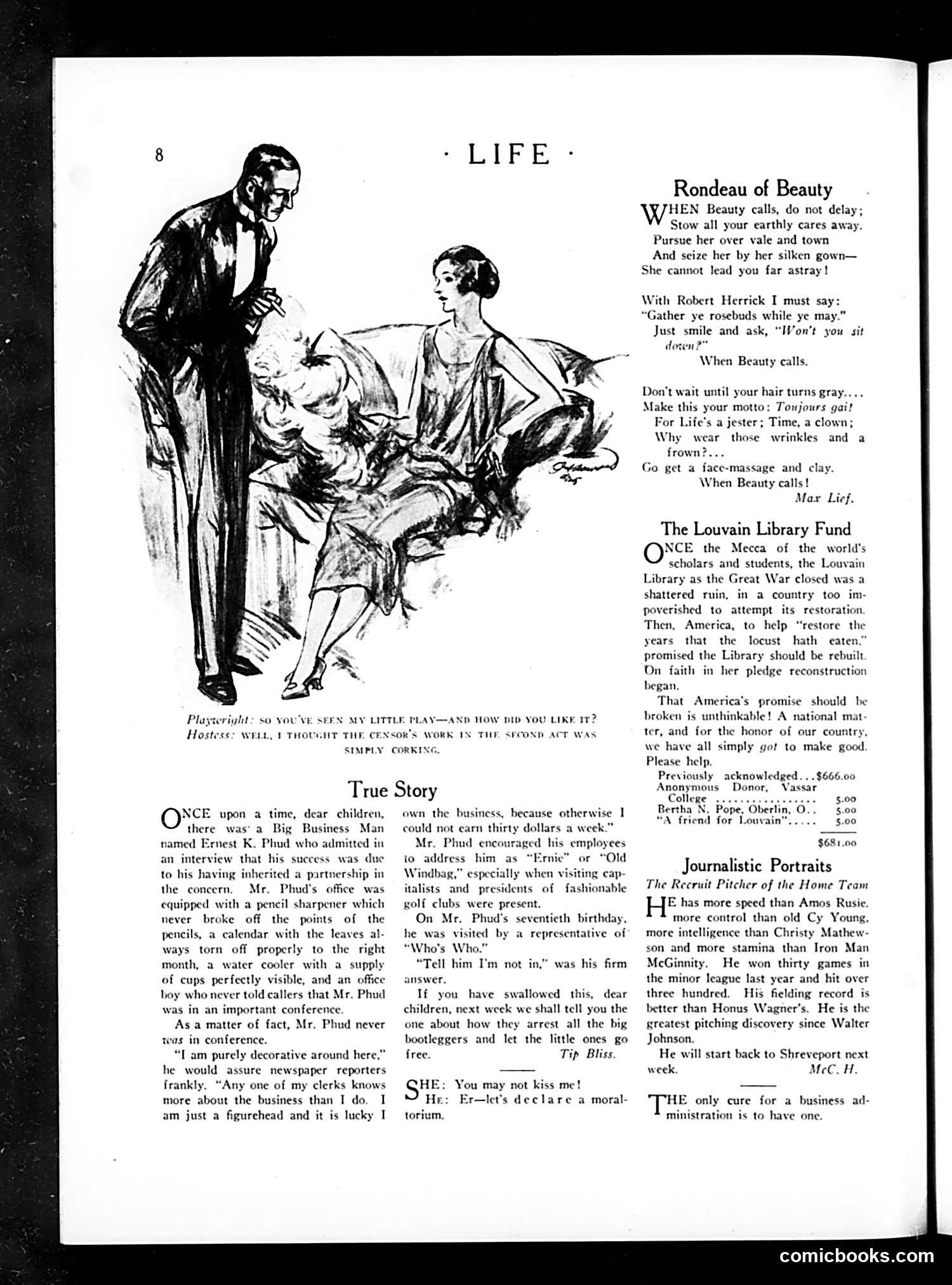 Life — March 19, 1925 — page 10: Life, 1925-03-19