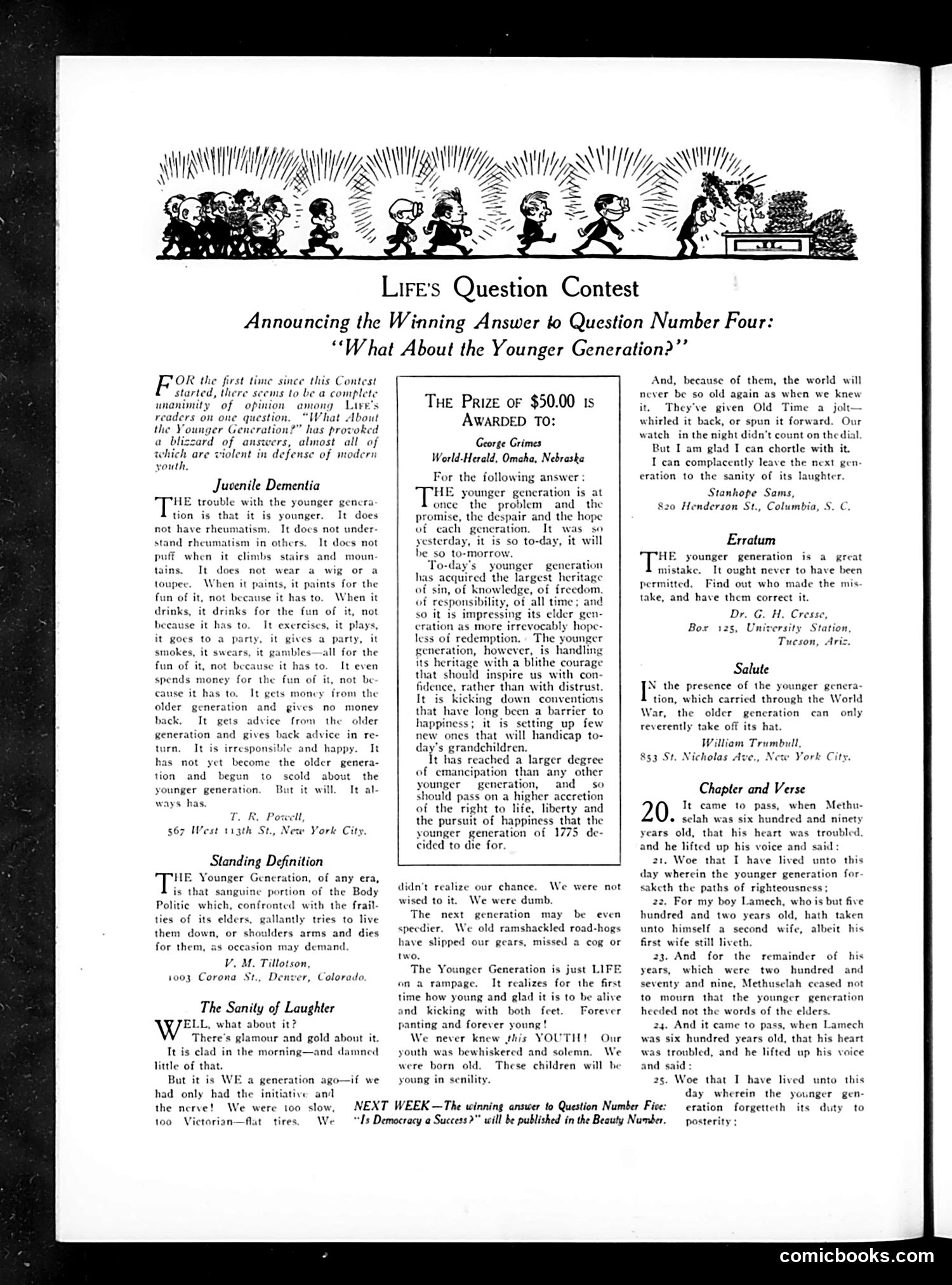 Life — March 19, 1925 — page 12: Life, 1925-03-19