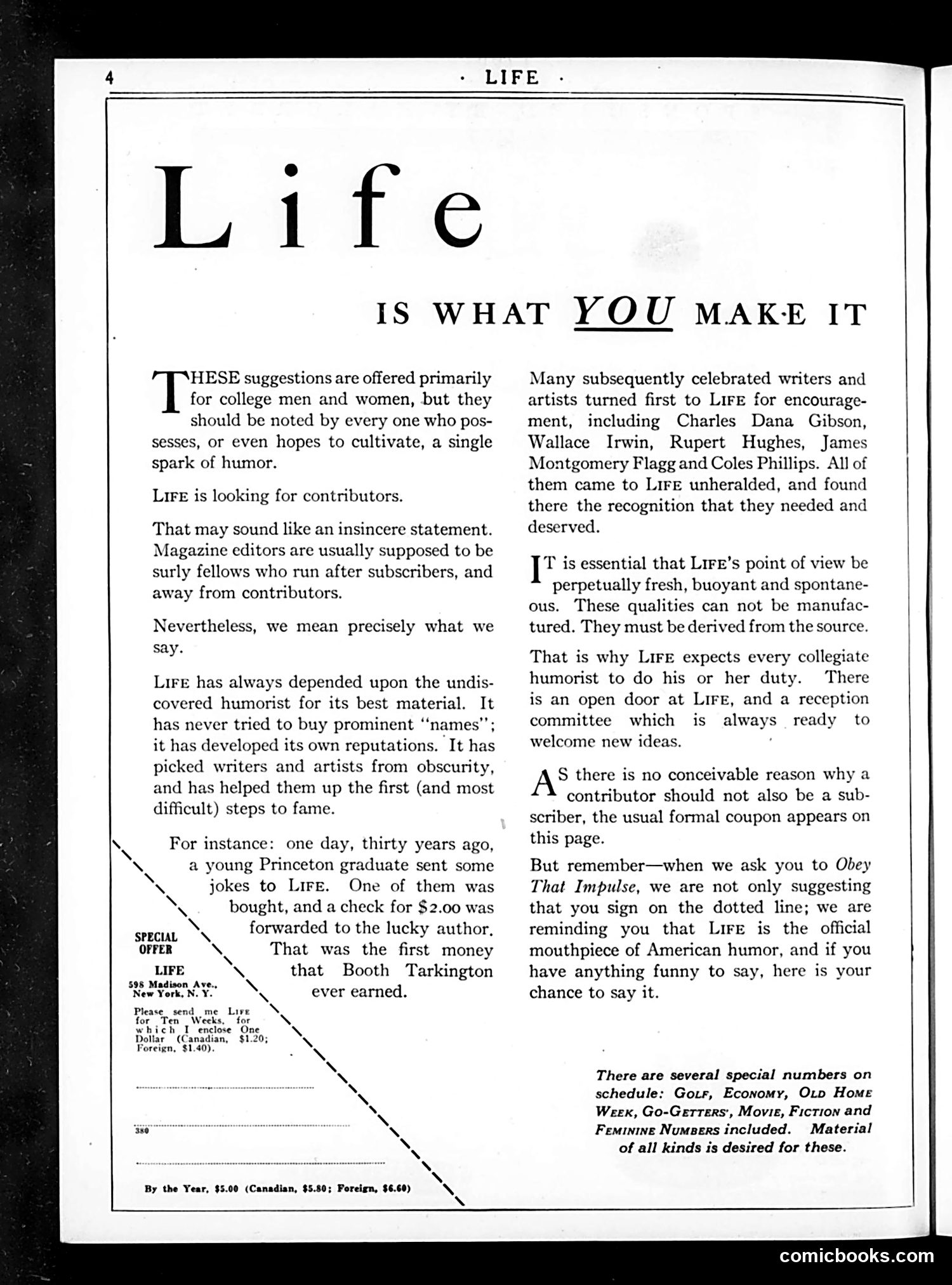 Life — June 4, 1925 — page 6: Life, 1925-06-04