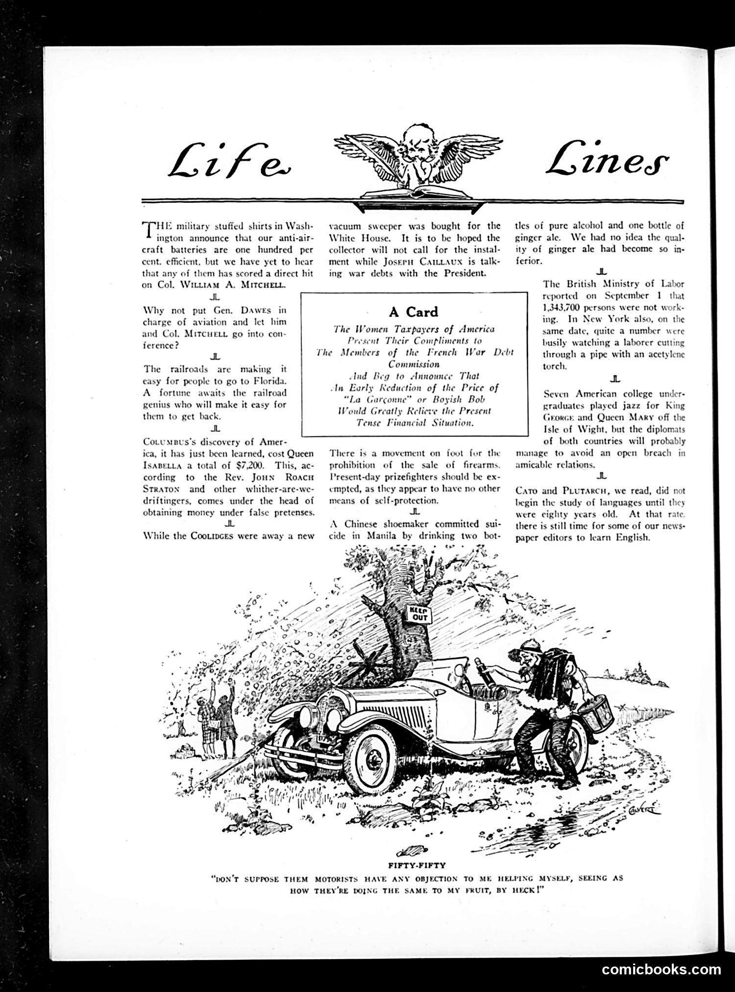 Life — October 1, 1925 — page 8: Life, 1925-10-01