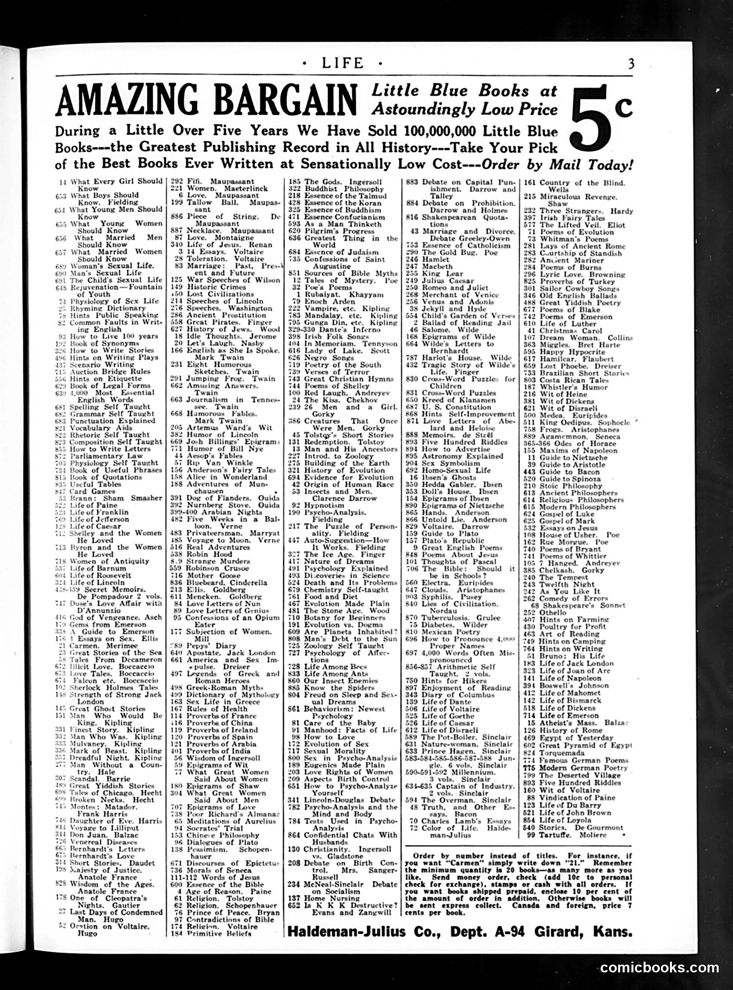 Life — October 22, 1925 — page 5: Life, 1925-10-22