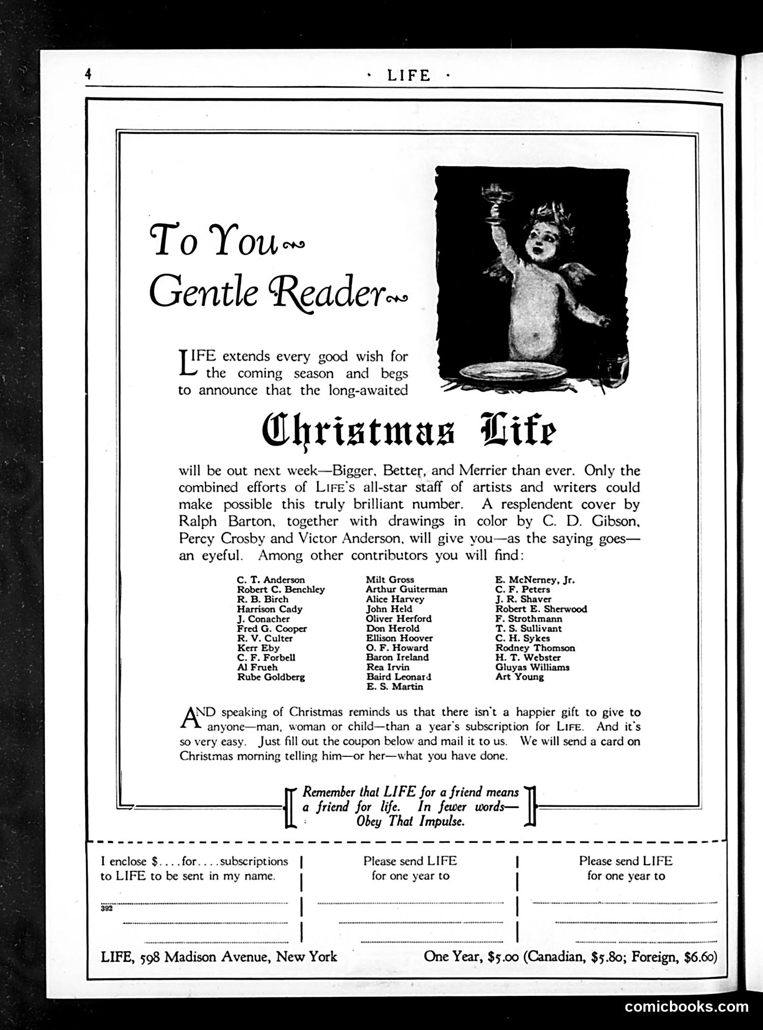 Life — November 26, 1925 — page 6: Life, 1925-11-26