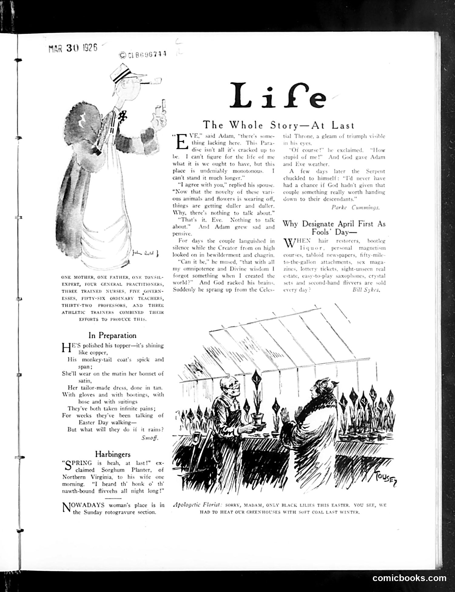 Life — April 1, 1926 — page 11: Life, 1926-04-01